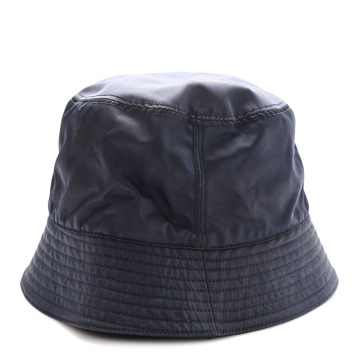 Re-Nylon Metal Triangle Logo Womens Bucket Hat XL Black