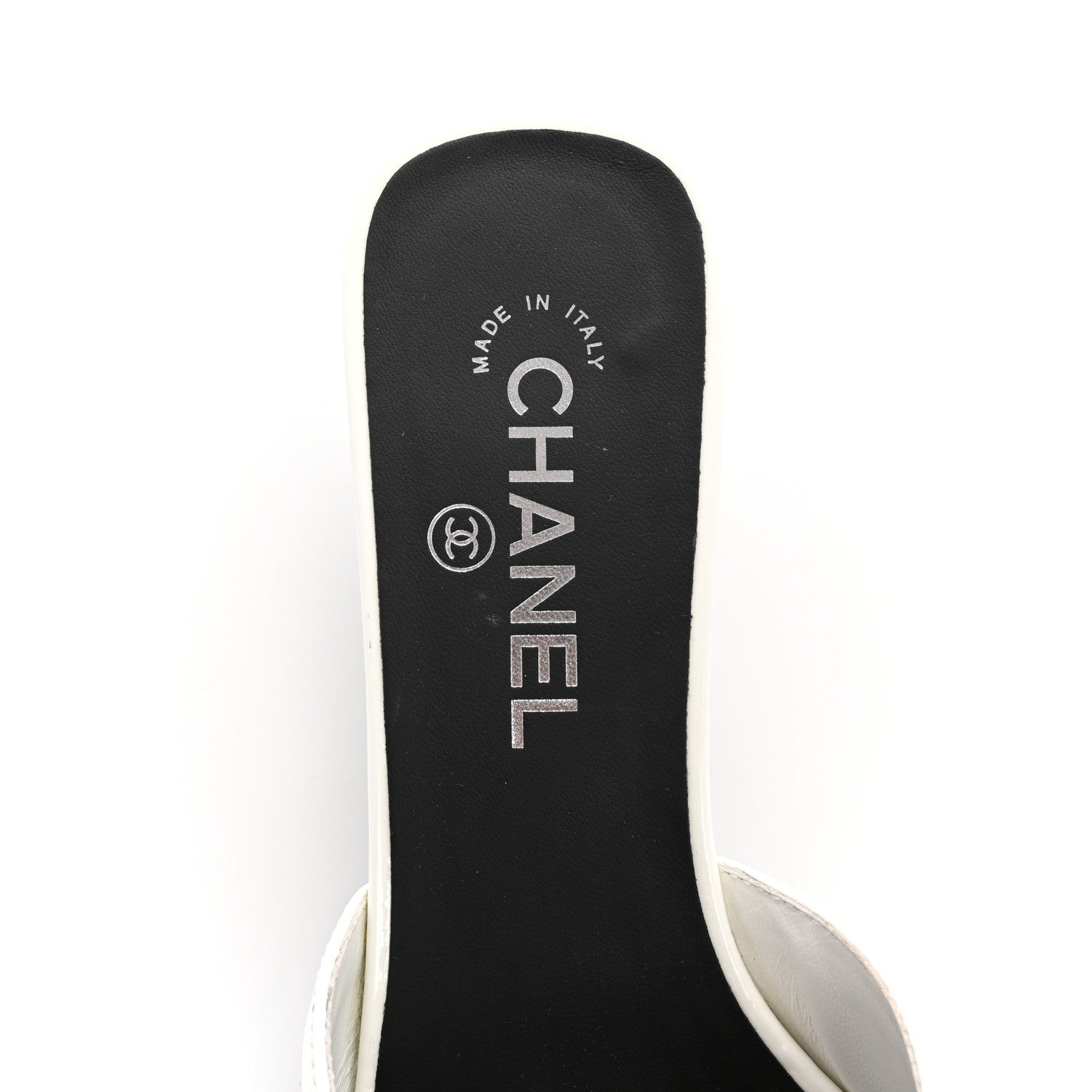 Patent Calfskin Mules  39 Black White Grey