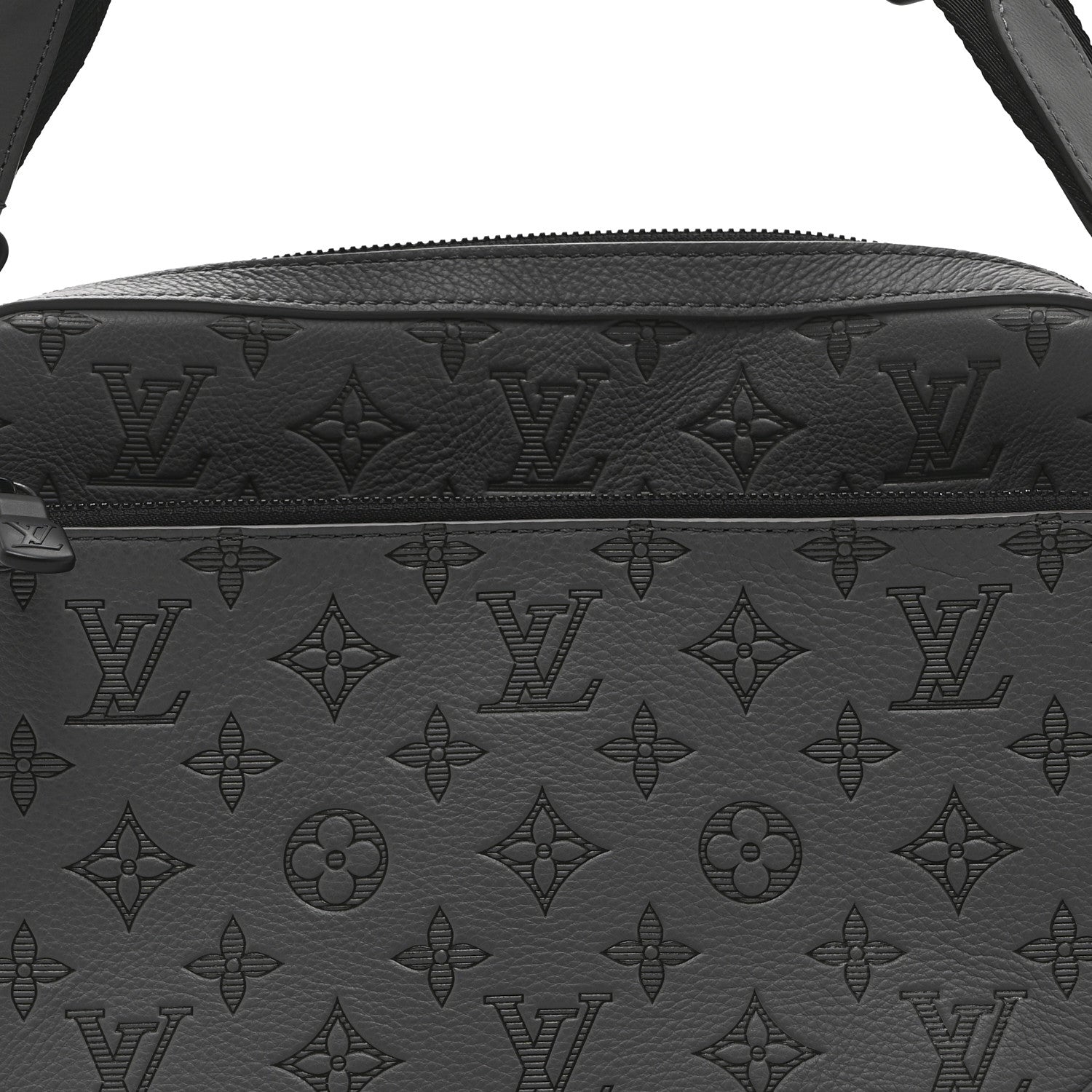 Calfskin Monogram Shadow Trio Messenger Anthracite Gray