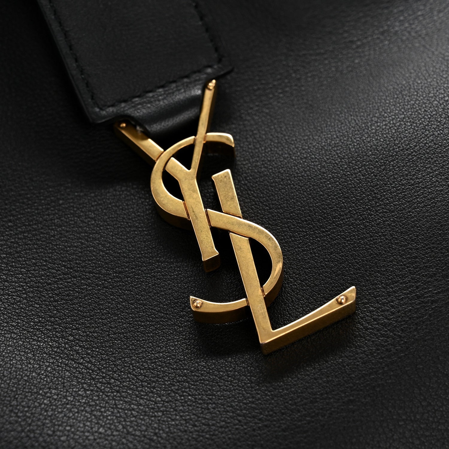 Calfskin Suede Small Monogram Downtown Cabas Black