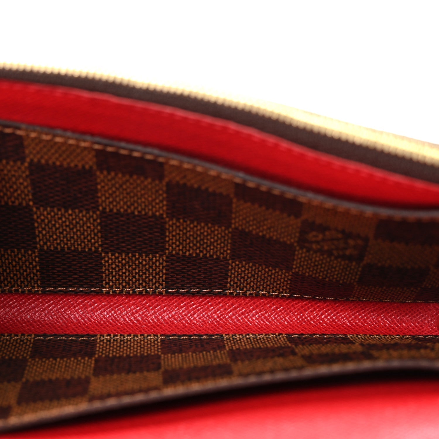 Damier Ebene Emilie Wallet Red