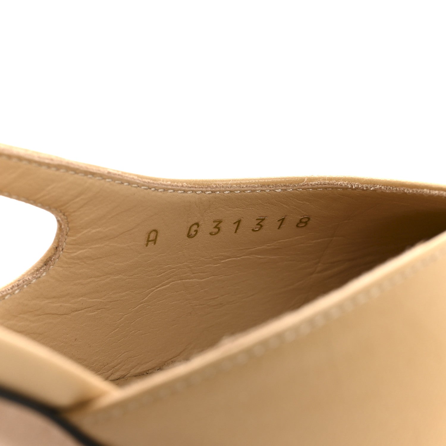 Goatskin Grosgrain Cap Toe CC Slingback Pumps 37.5 Beige Black