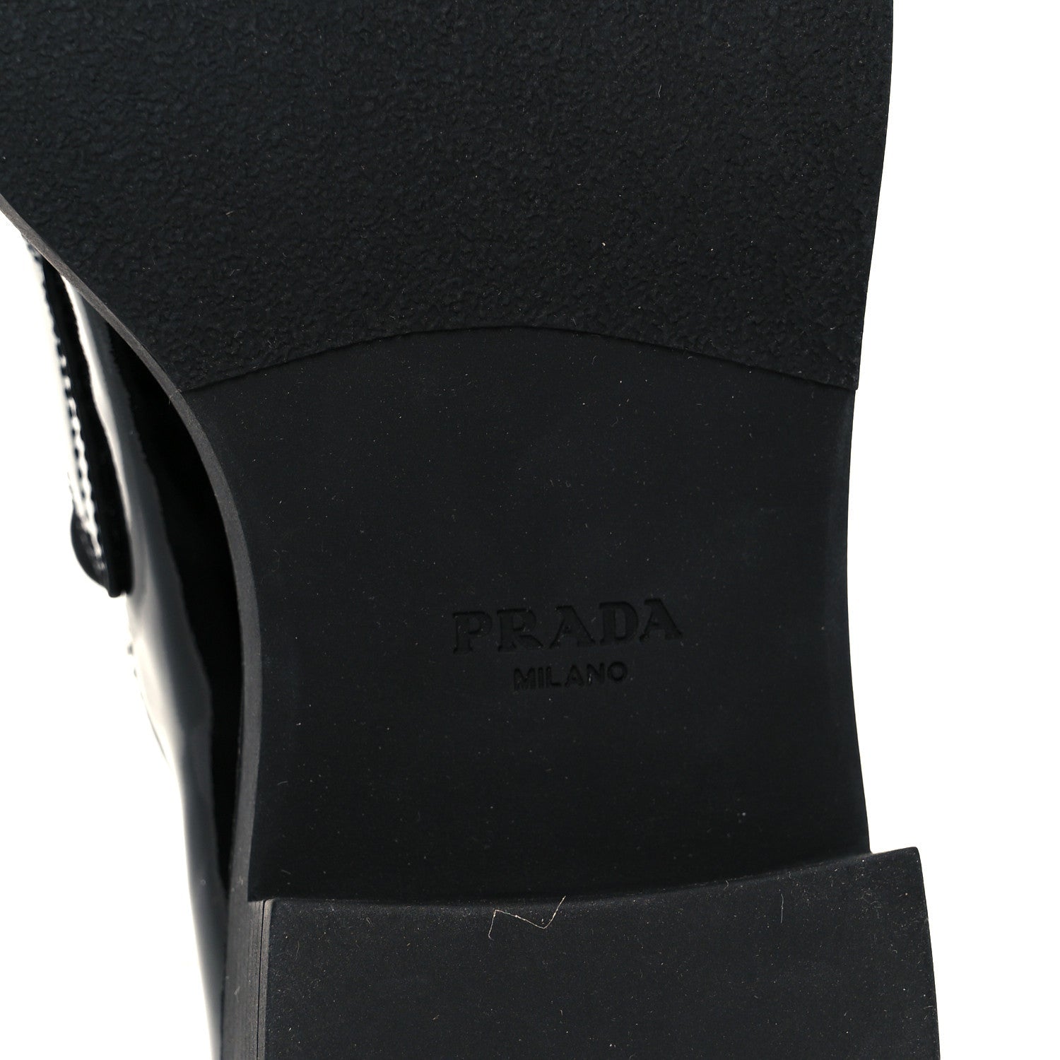 Vernice Metal Triangle Logo 50mm Loafers 39.5 Black