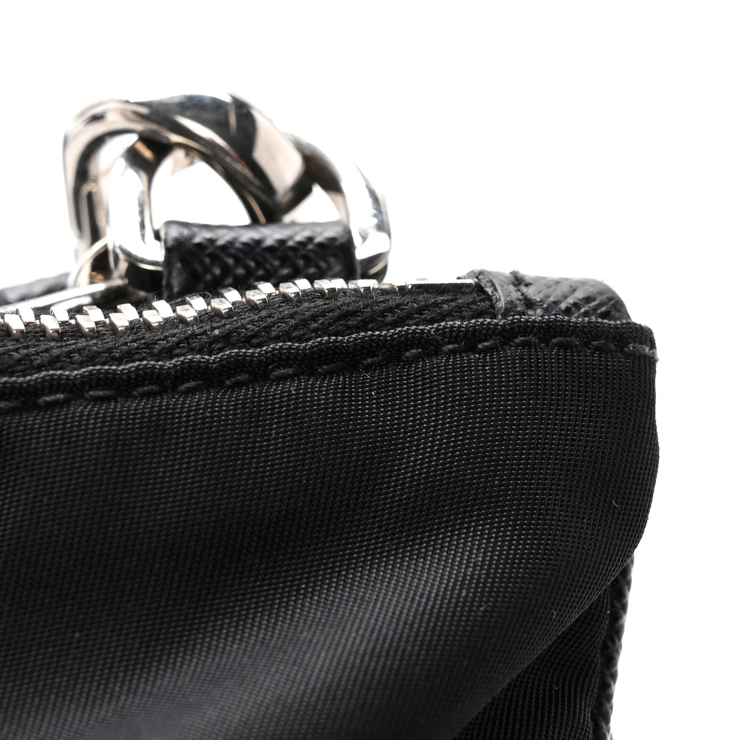 Re-Nylon Saffiano Re-Edition 2000 Double Zip Crossbody Bag Black