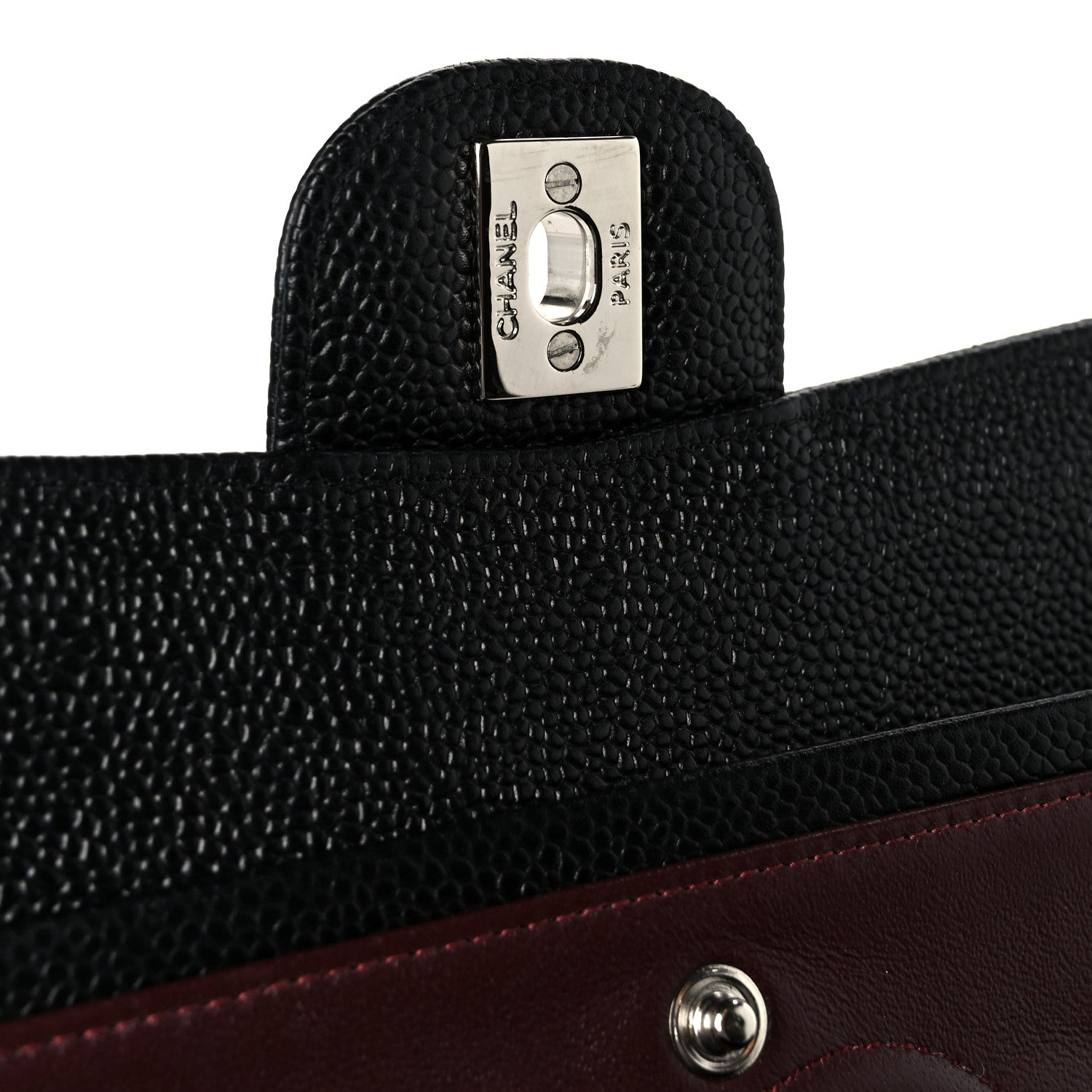Caviar Quilted Small Double Flap Black
