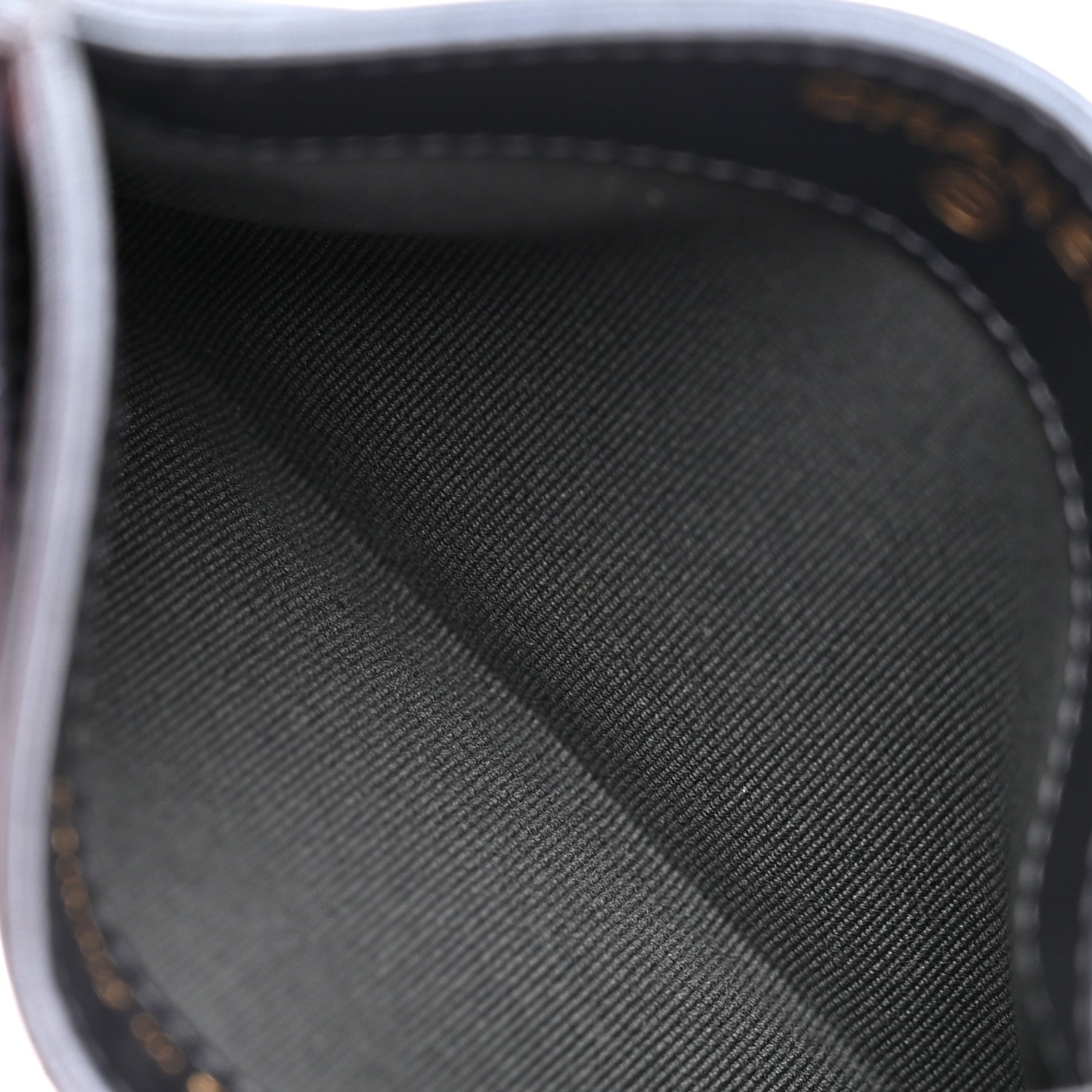 Metallic Lambskin Quilted Card Holder Dark Blue