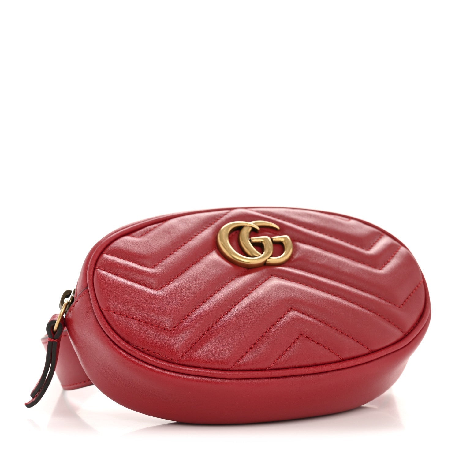 Calfskin Matelasse GG Marmont Belt Bag 75 30 Hibiscus Red