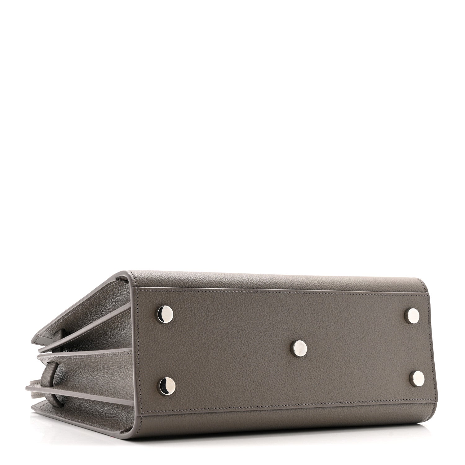 Grained Calfskin Baby Sac De Jour Fog