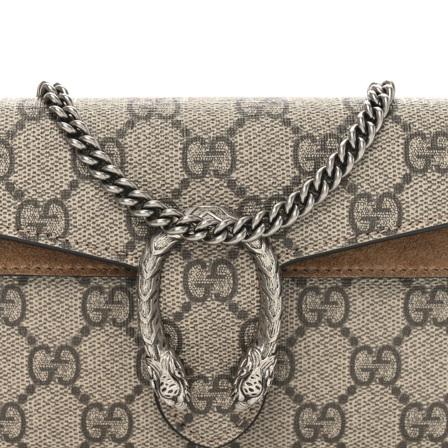 GG Supreme Monogram Super Mini Dionysus Shoulder Bag Taupe