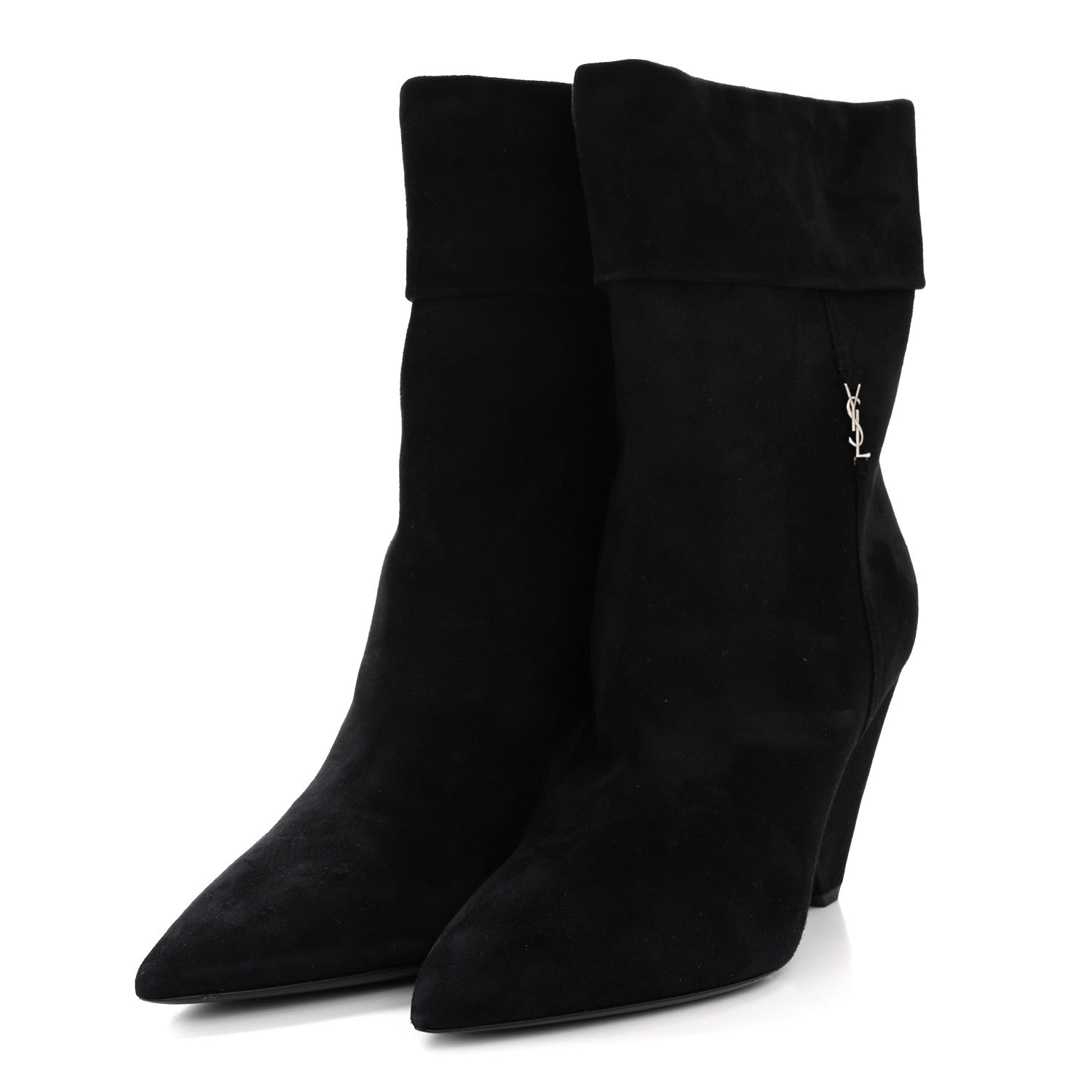 Kid Scamosciato Niki 85 Wedge Booties 39.5 Black