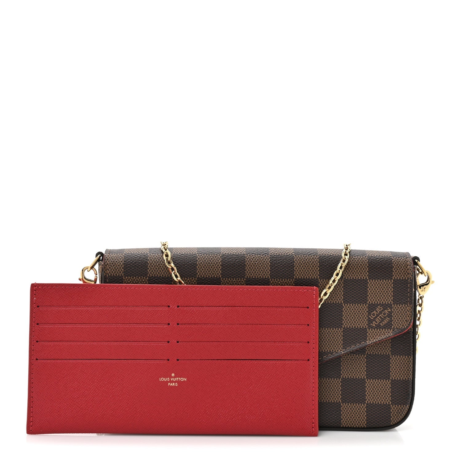 Damier Ebene Pochette Felicie Chain Wallet