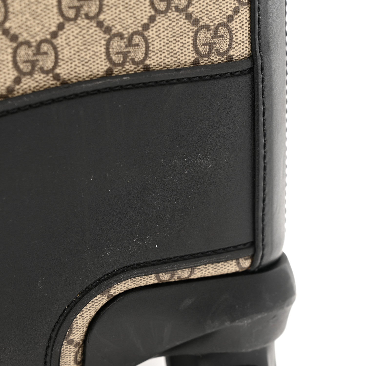 GG Supreme Monogram Calfskin Carry On Trolley Beige Ebony Black