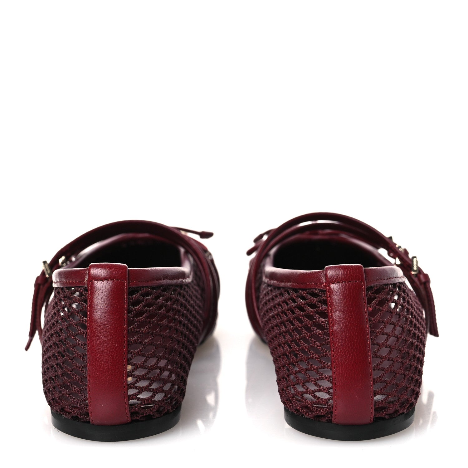 Video Net Nappa Horsebit Ballerina Flats 38 Rosso Ancora