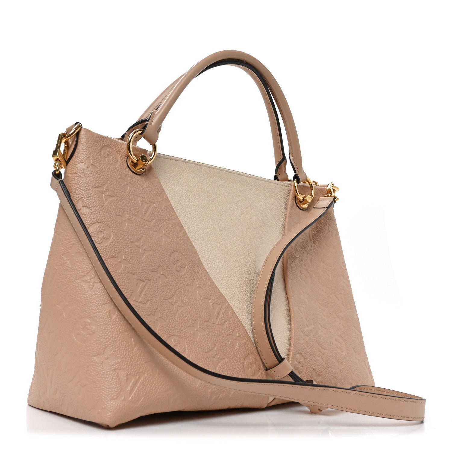 Empreinte V Tote MM Beige Rose Creme