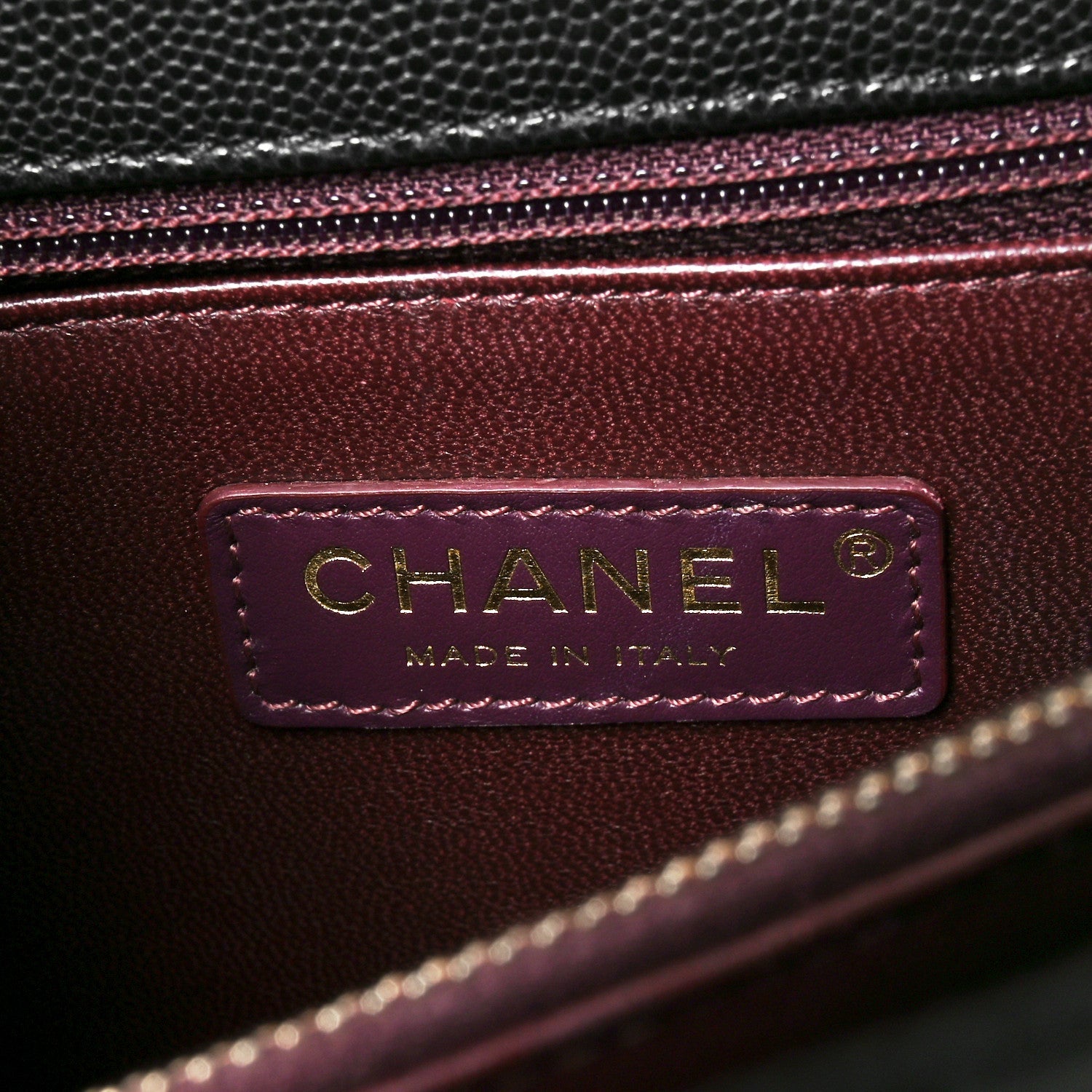 Caviar Quilted Medium Coco Handle Flap Black