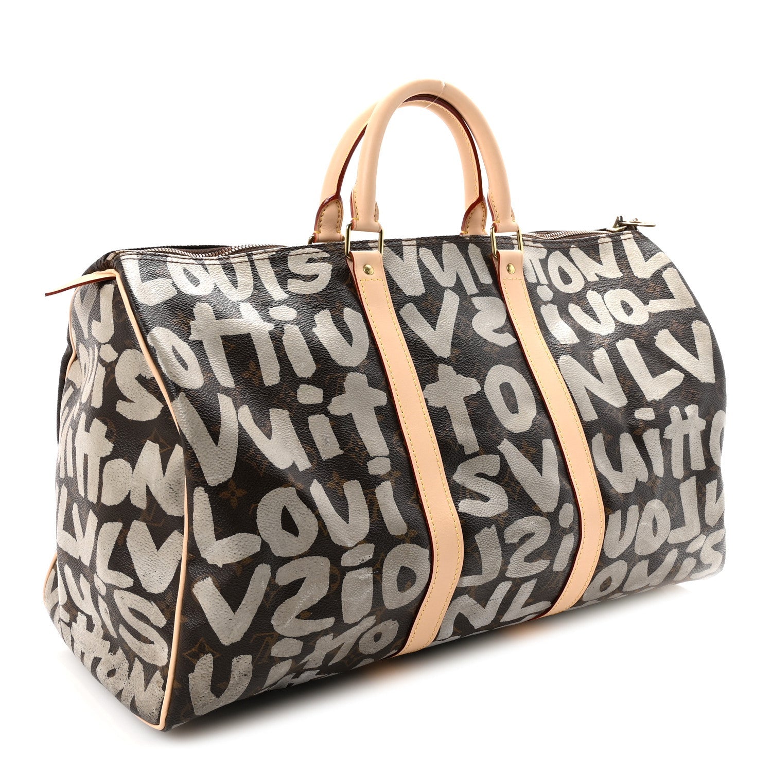 Monogram Graffiti Keepall 50 Silver