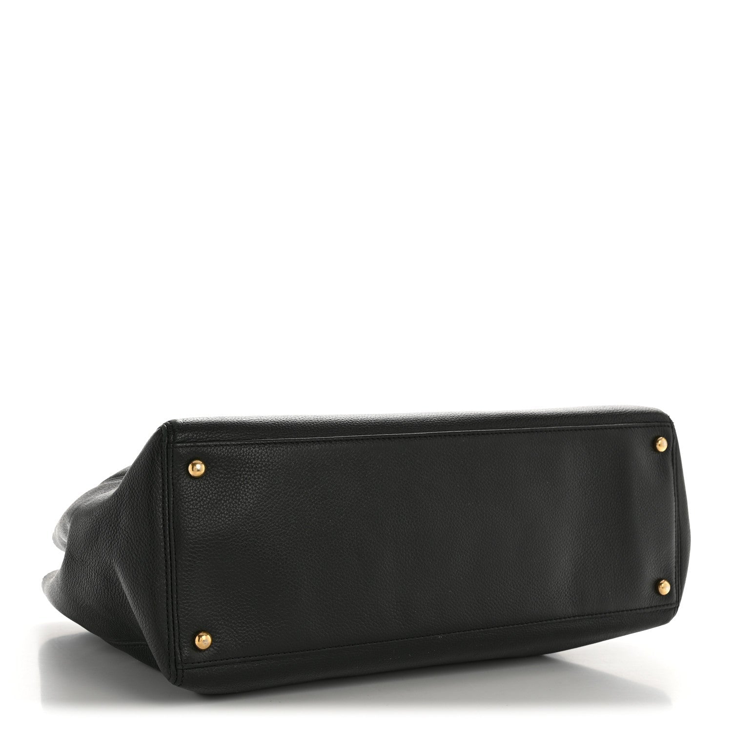 Calfskin Cerf Executive Shopper Tote Black