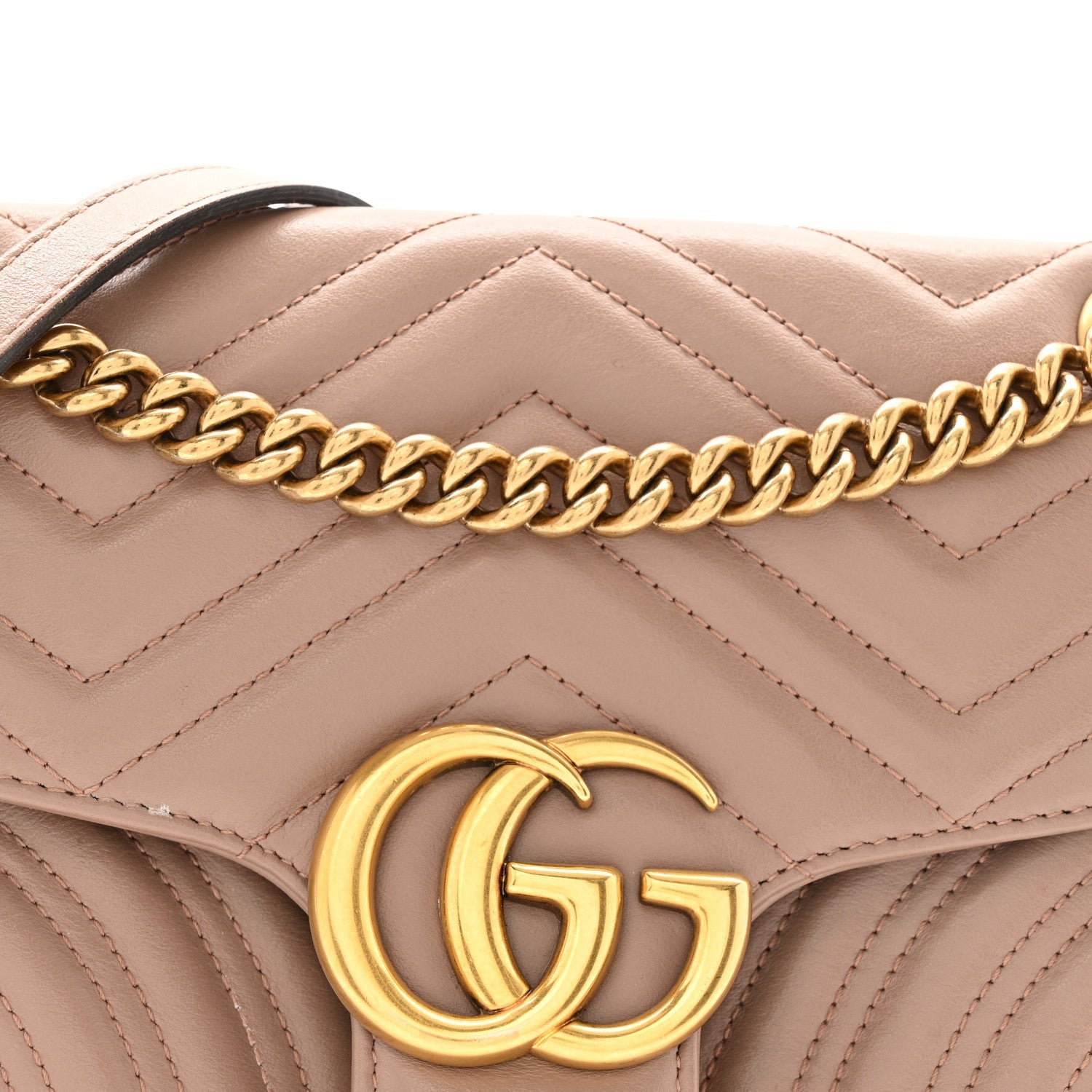 Calfskin Matelasse Small GG Marmont Shoulder Bag Porcelain Rose