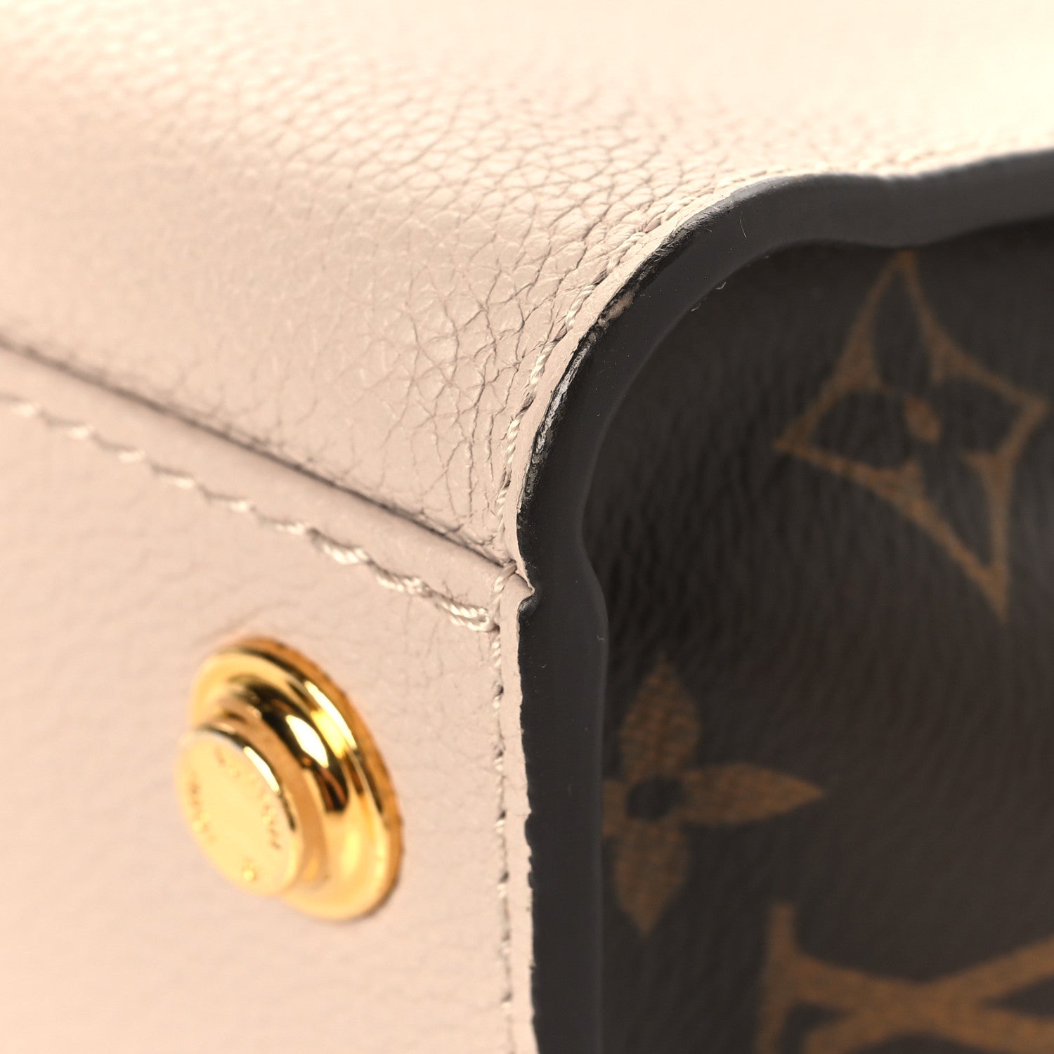 Calfskin Monogram On My Side PM Greige