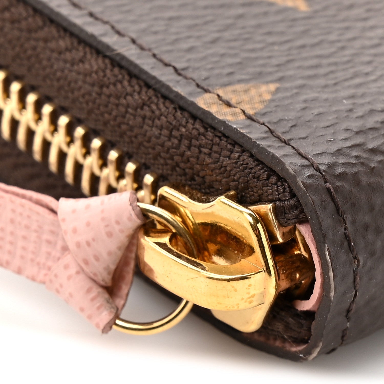 Monogram Clemence Wallet Rose Ballerine
