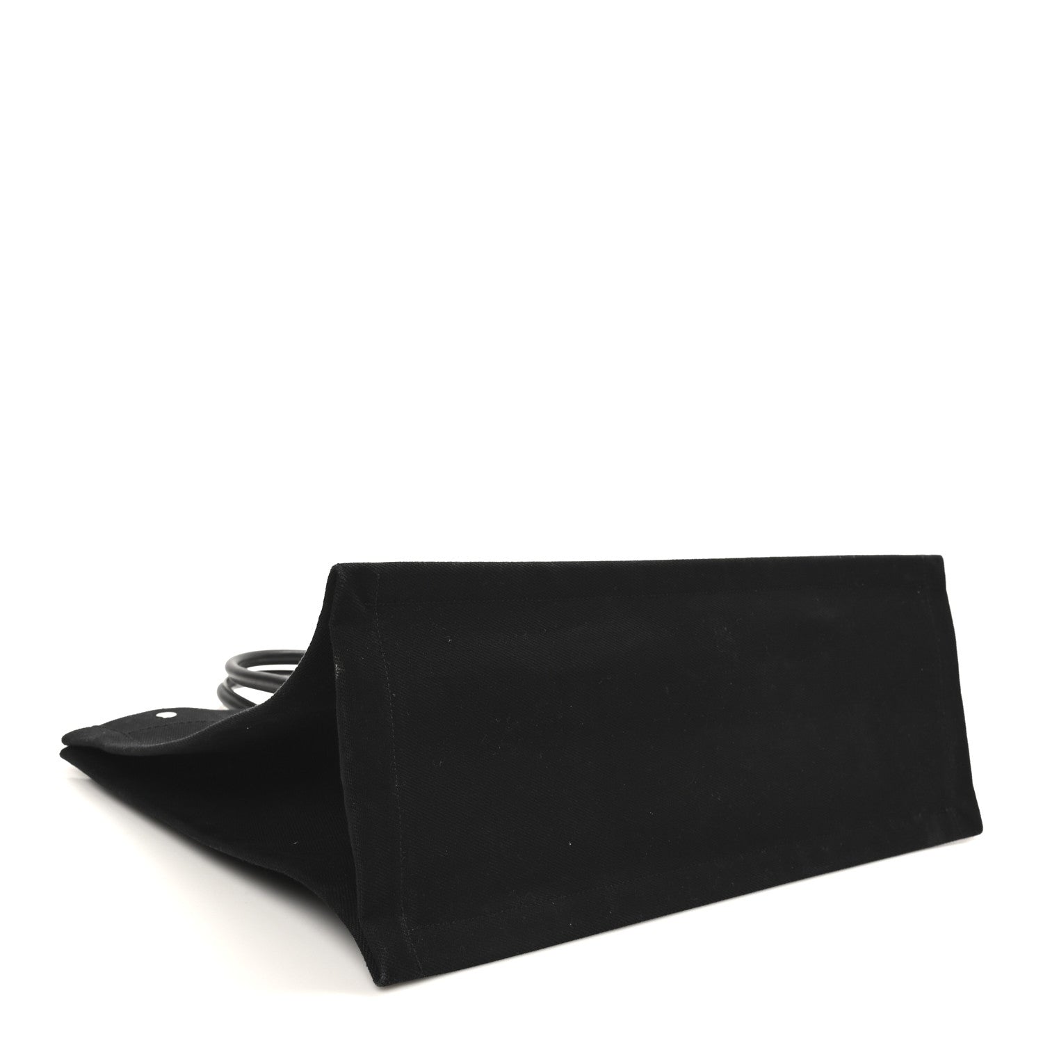 Linen Calfskin Rive Gauche Tote Black