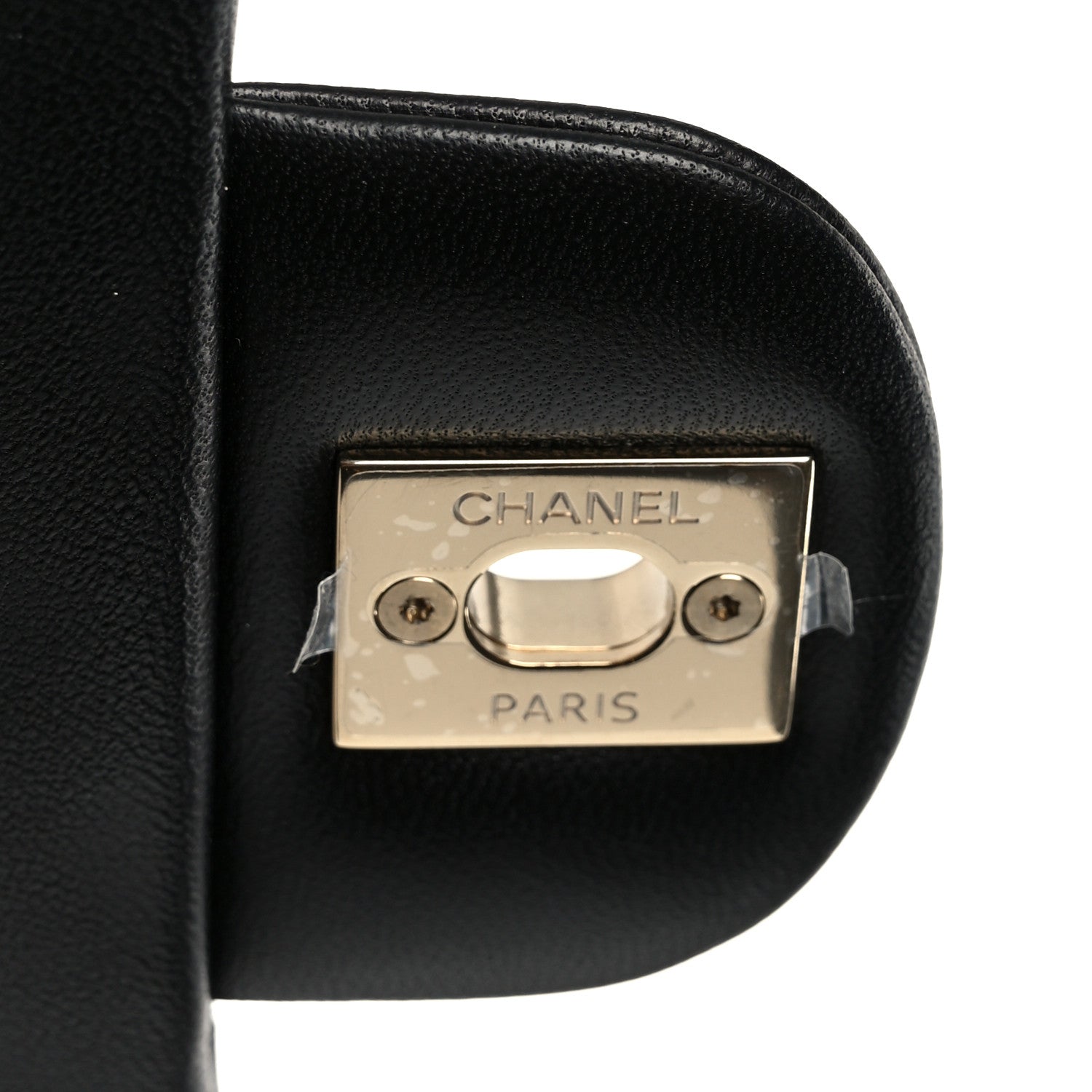 Lambskin Quilted Mini Square Flap Black