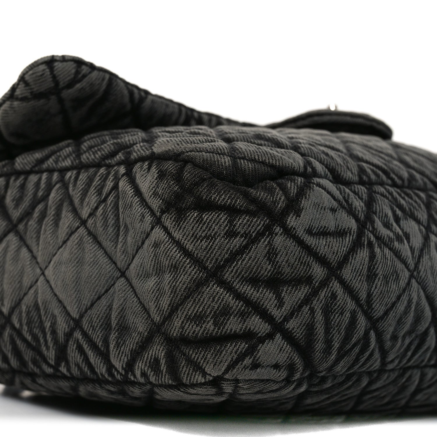Denim Quilted Denimpression Flap Grey Black