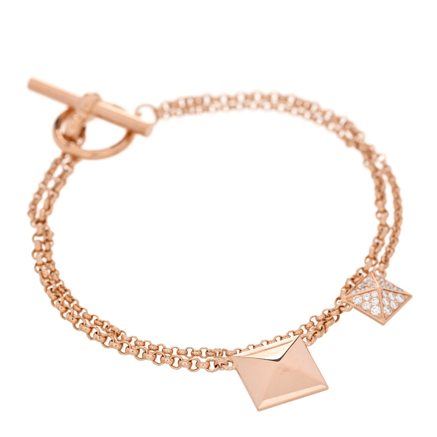18K Rose Gold Diamond Clou d'H Bracelet