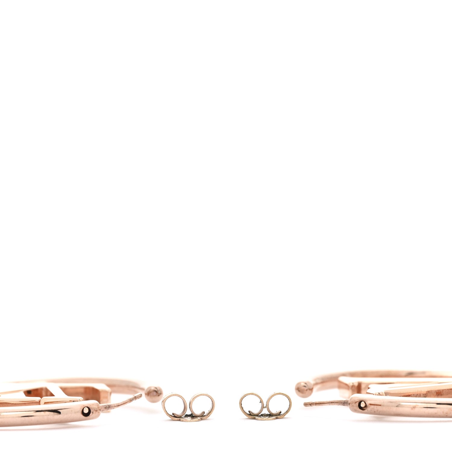 Brass Mother of Pearl Stellar Earrings Rose Gold