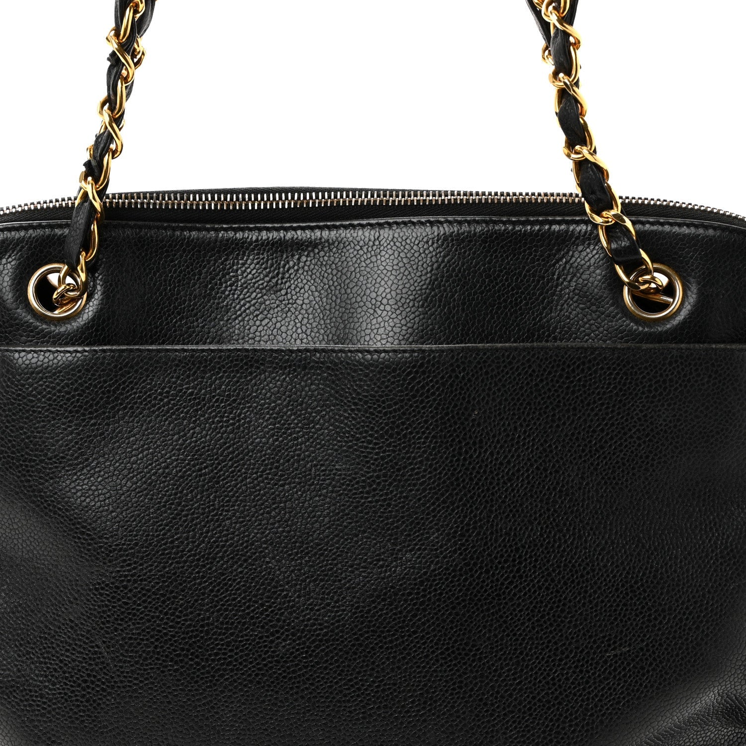 Caviar Triple CC Shoulder Bag Black