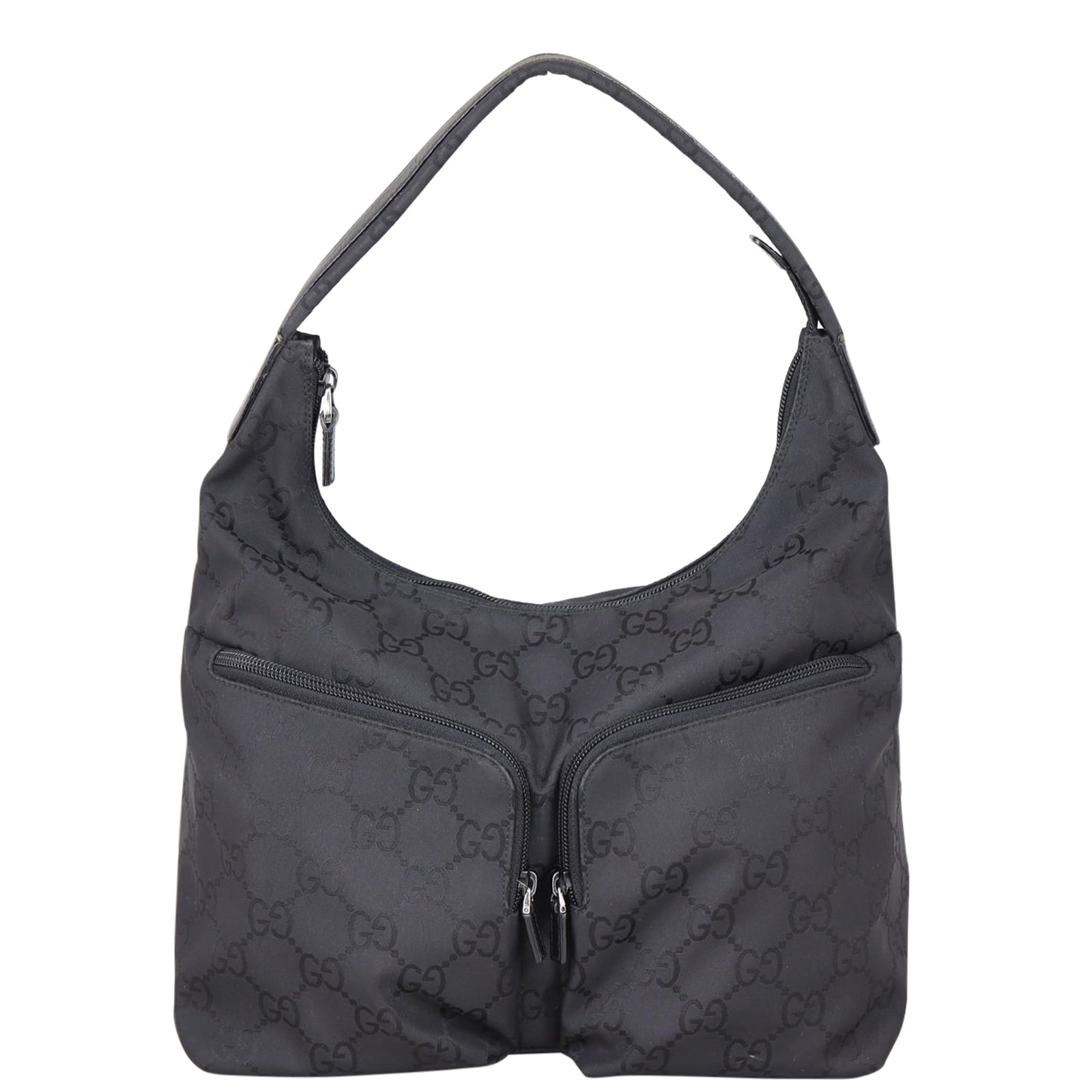 Gucci GG Nylon Zip Hobo