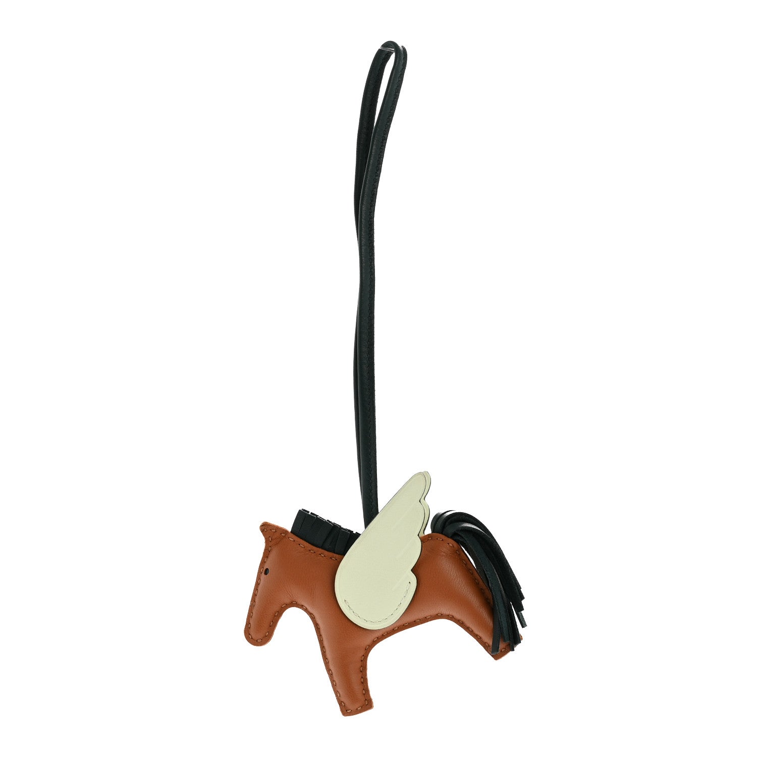Milo Lambskin Grigri Rodeo Pegase Horse Bag Charm PM Gold Vert Cypress Vert Fizz