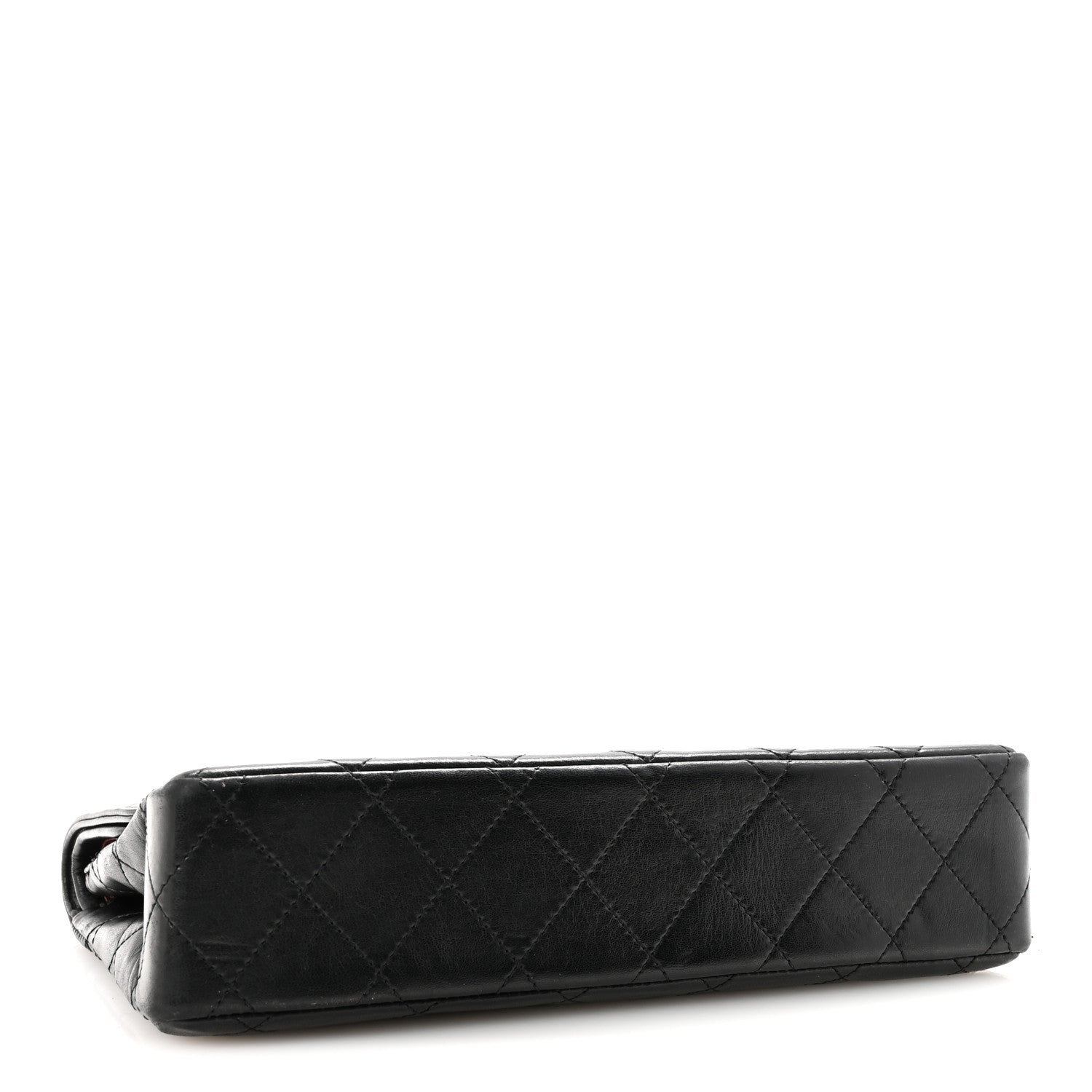 Lambskin Quilted Medium Double Flap Bag Black