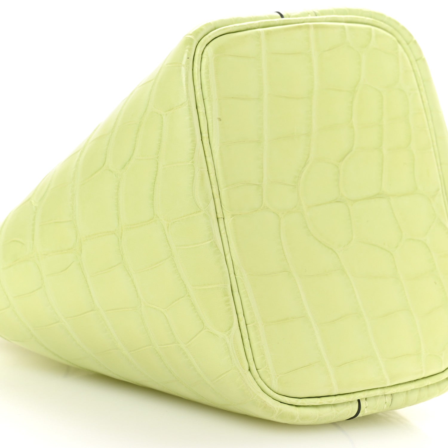 Matte Alligator Micro Picotin Lock Jaune Bourgeon