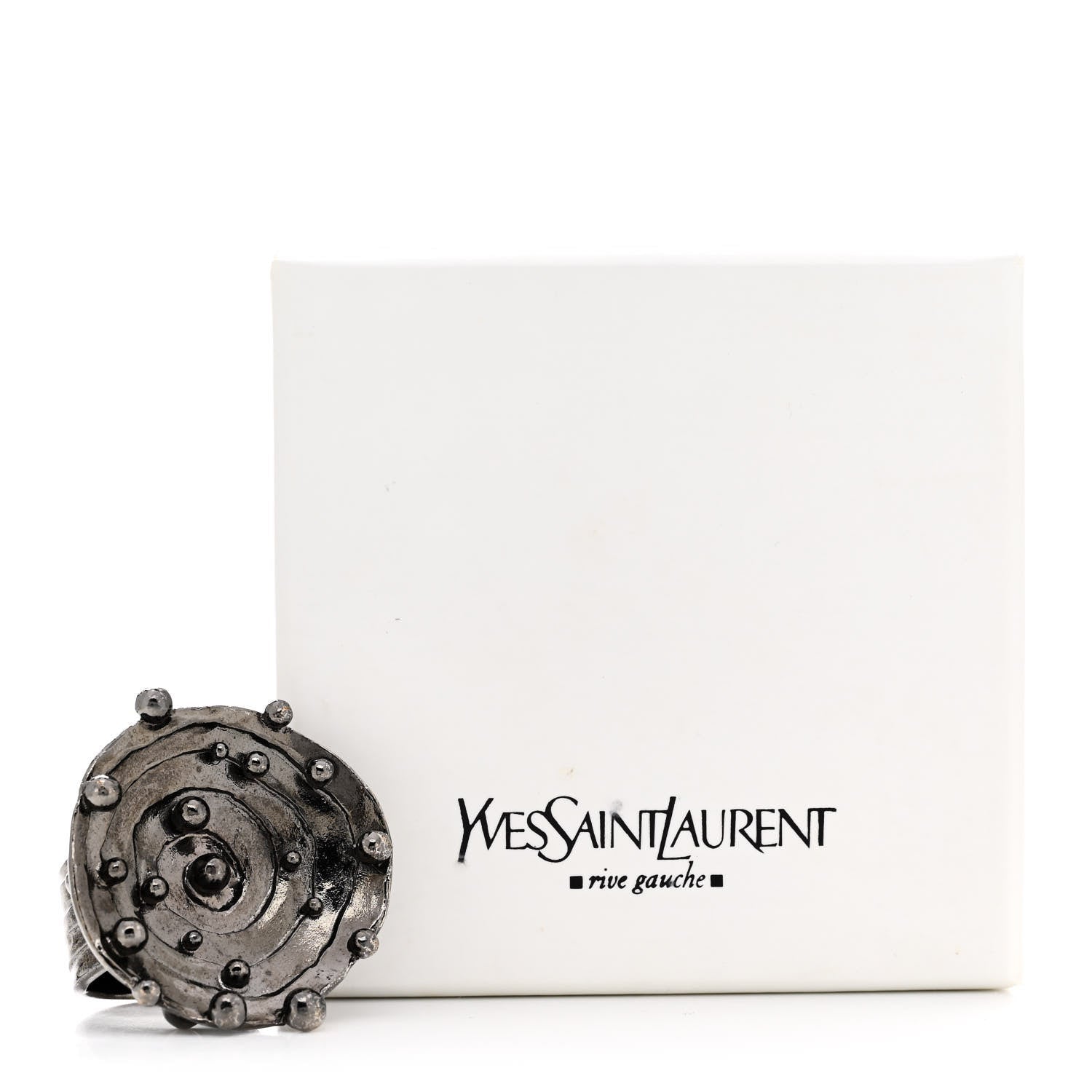 Metal Ring 54 7 Gunmetal Black