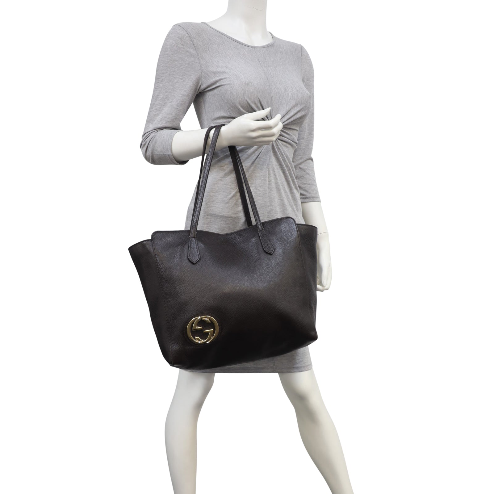 Gucci Interlocking G Leather Tote