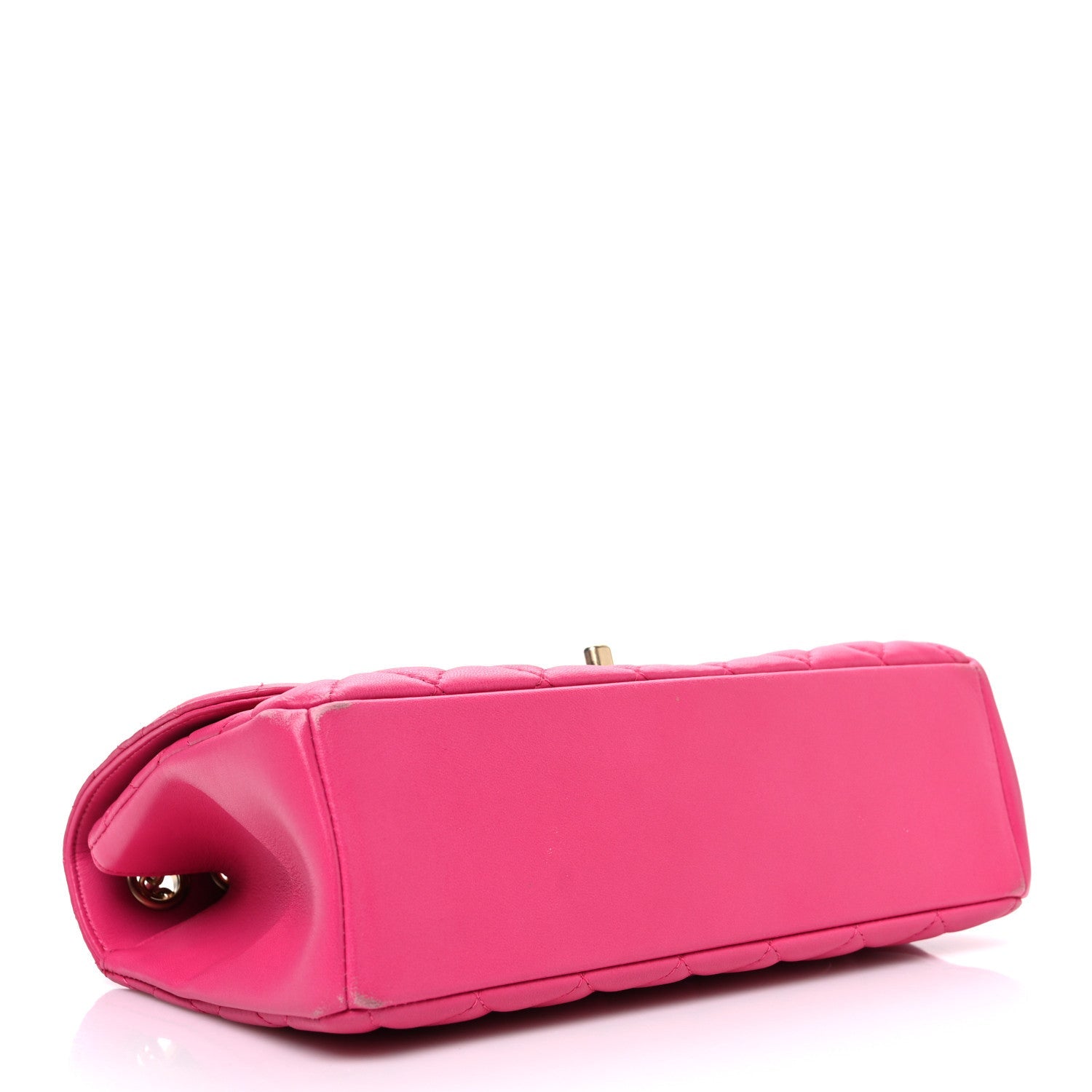 Lambskin Quilted Medium Mademoiselle Chic Flap Fuchsia