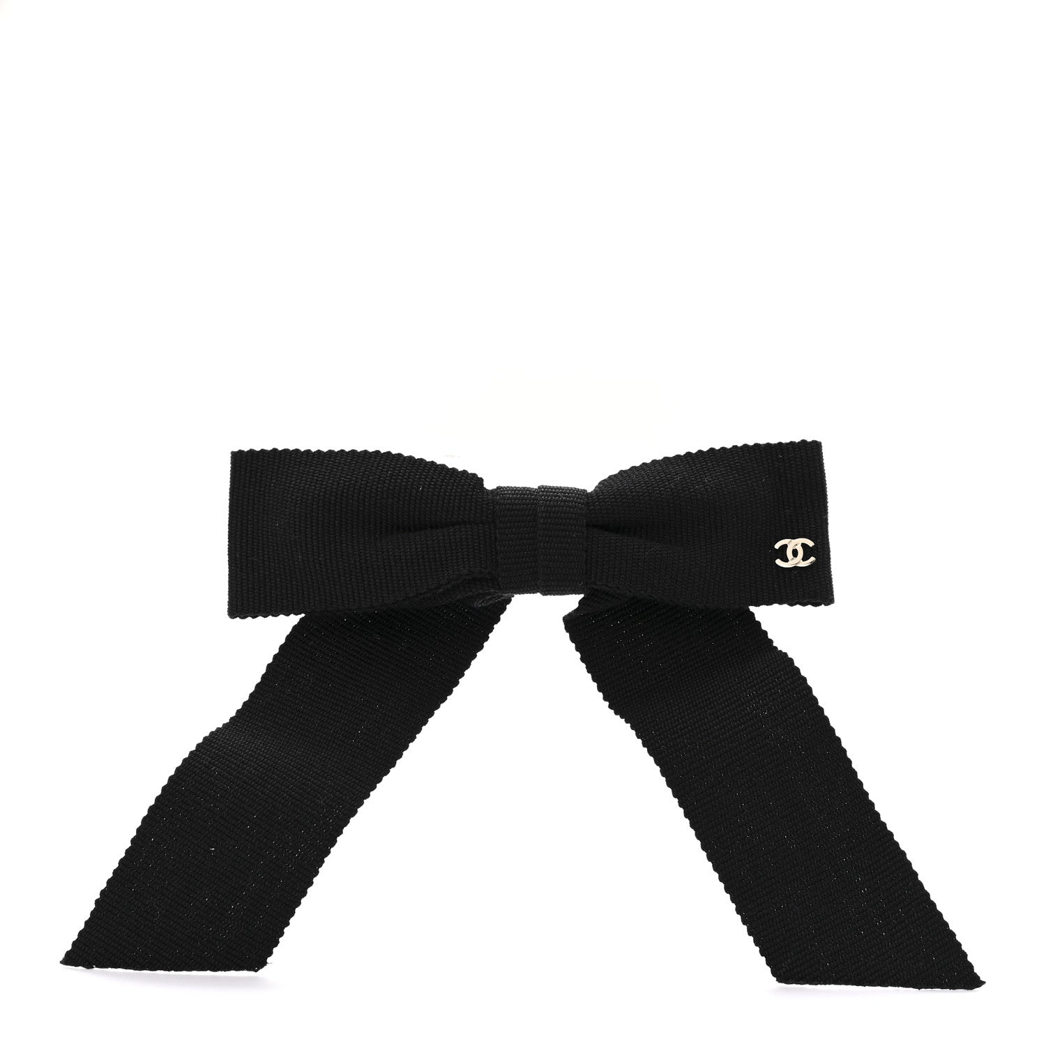 Grosgrain Bow CC Hair Clip Black