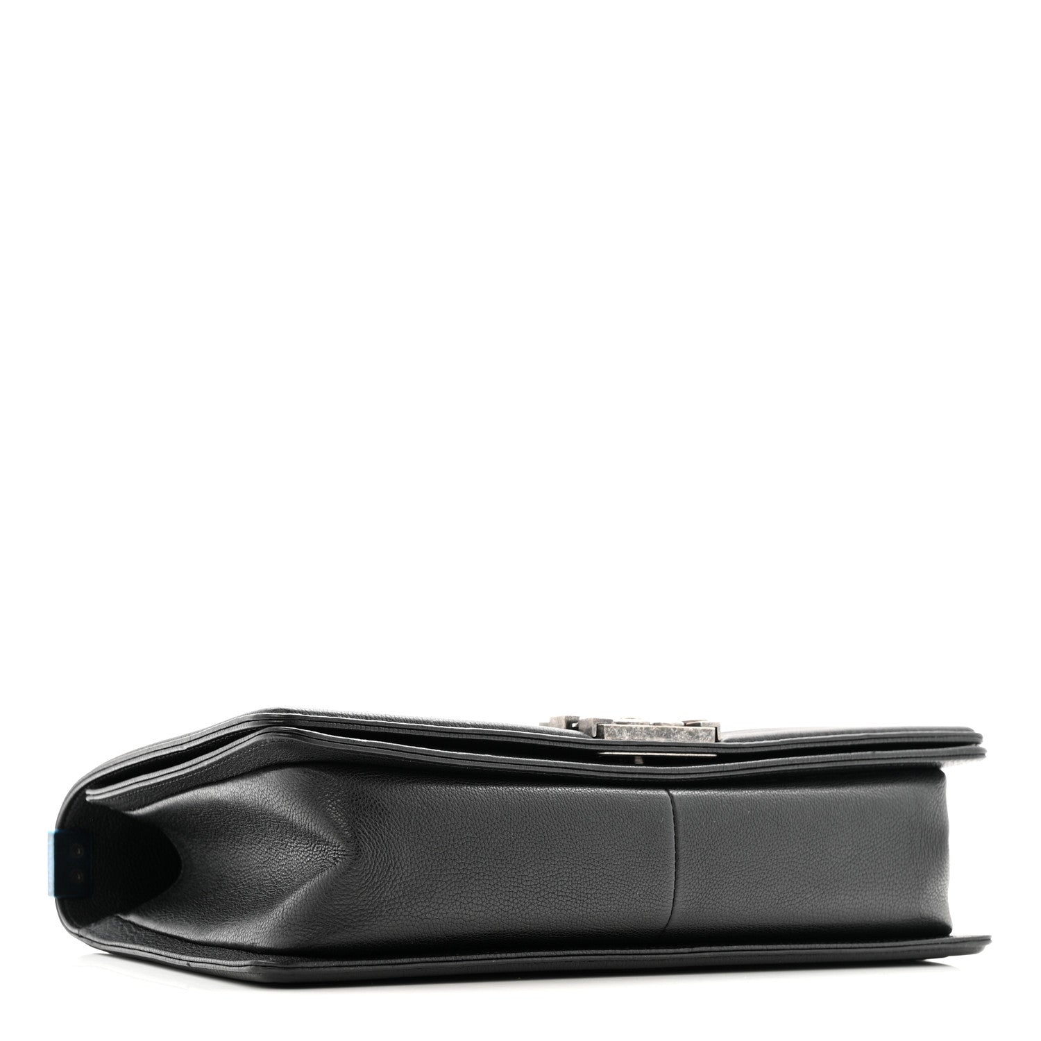 Grained Calfskin Quilted New Medium Boy Flap Black