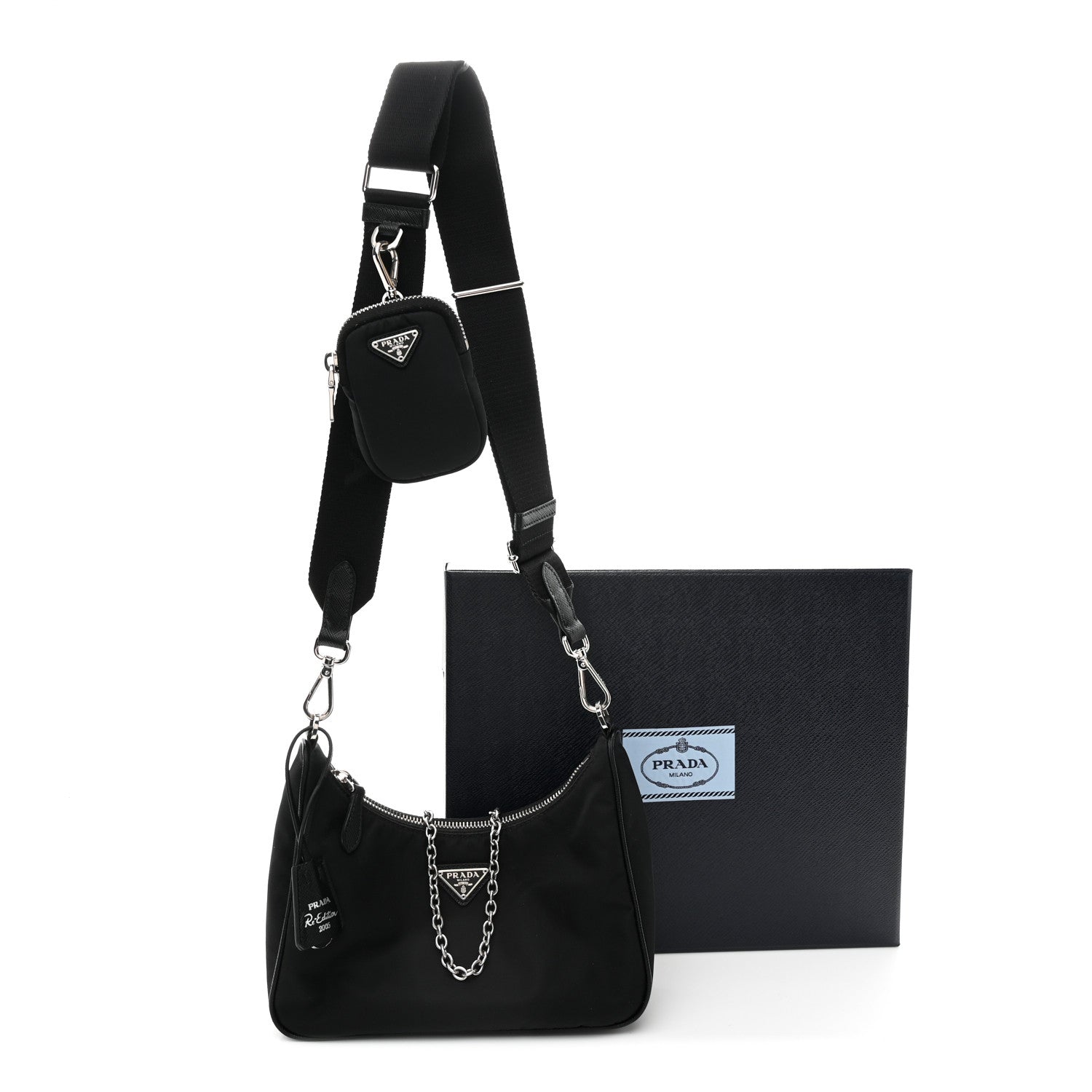 Nylon Re-Edition 2005 Shoulder Bag Black