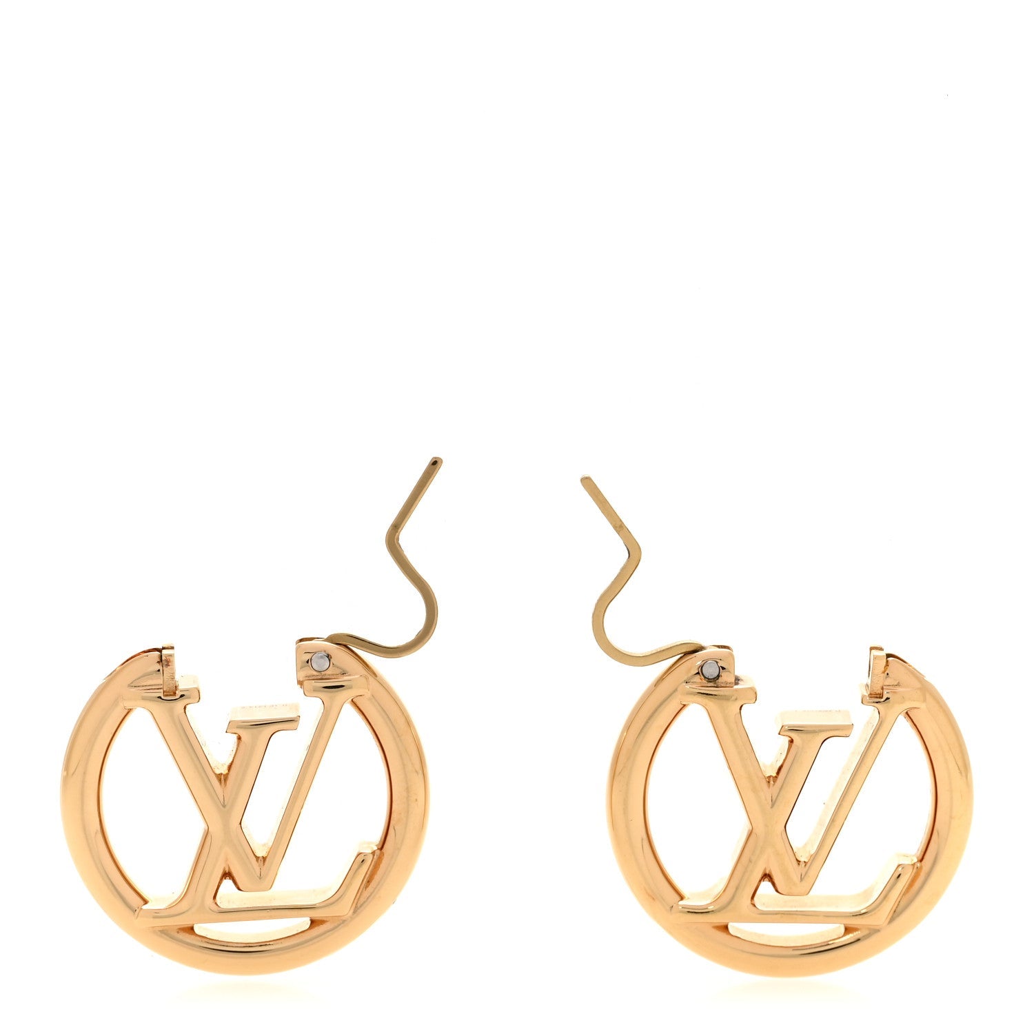 Metal Small Louise Hoop Earrings Gold