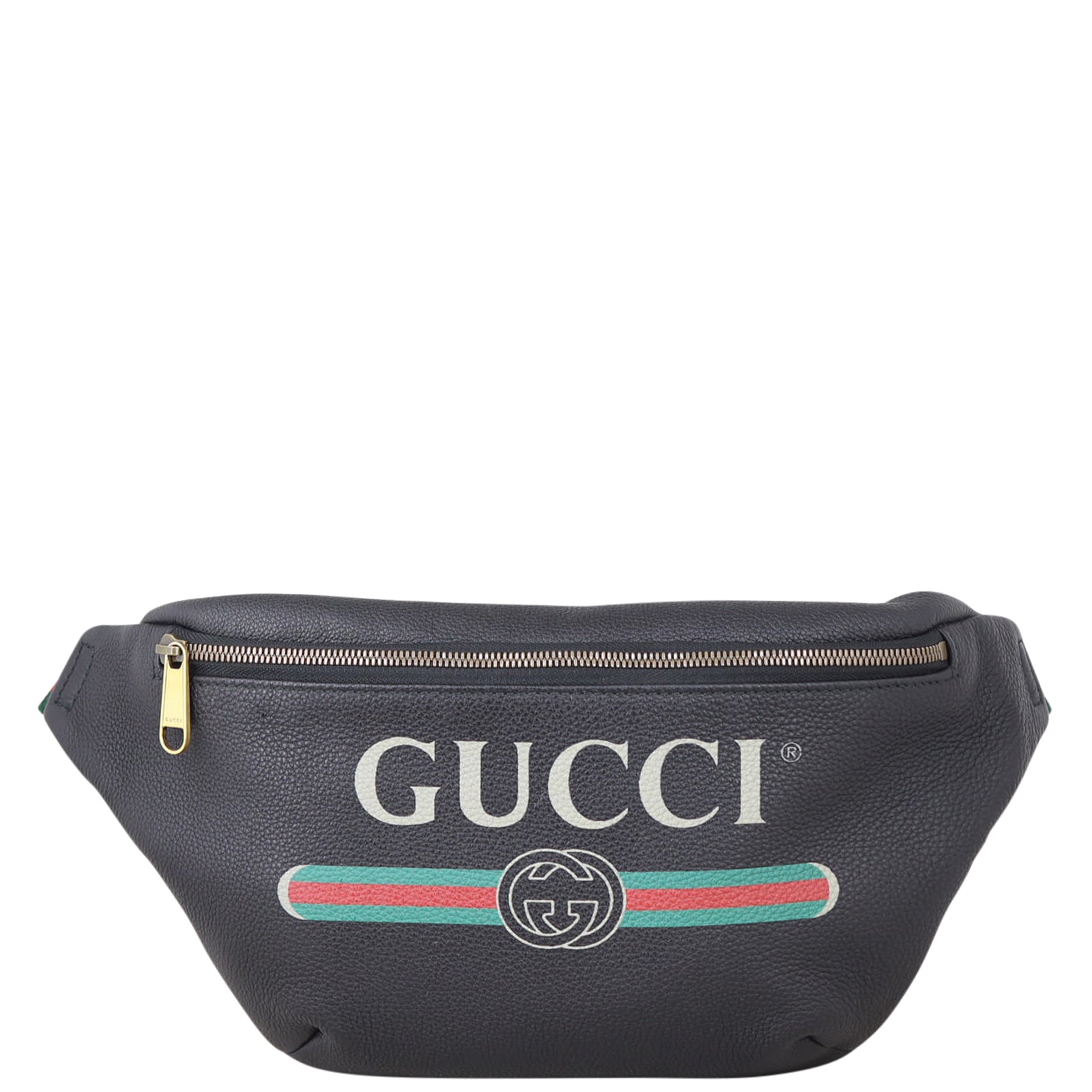 Gucci Retro Print Leather Belt Bag