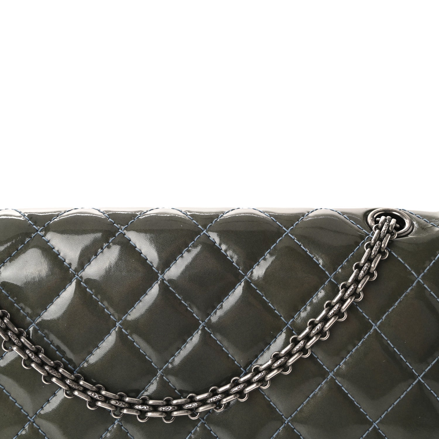 Patent Quilted 2.55 Reissue 226 Flap Blue