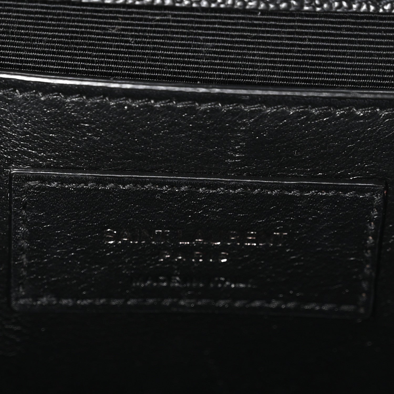 Grain De Poudre Textured Mixed Matelasse Triquilt Medium Monogram Monochrome Satchel Black