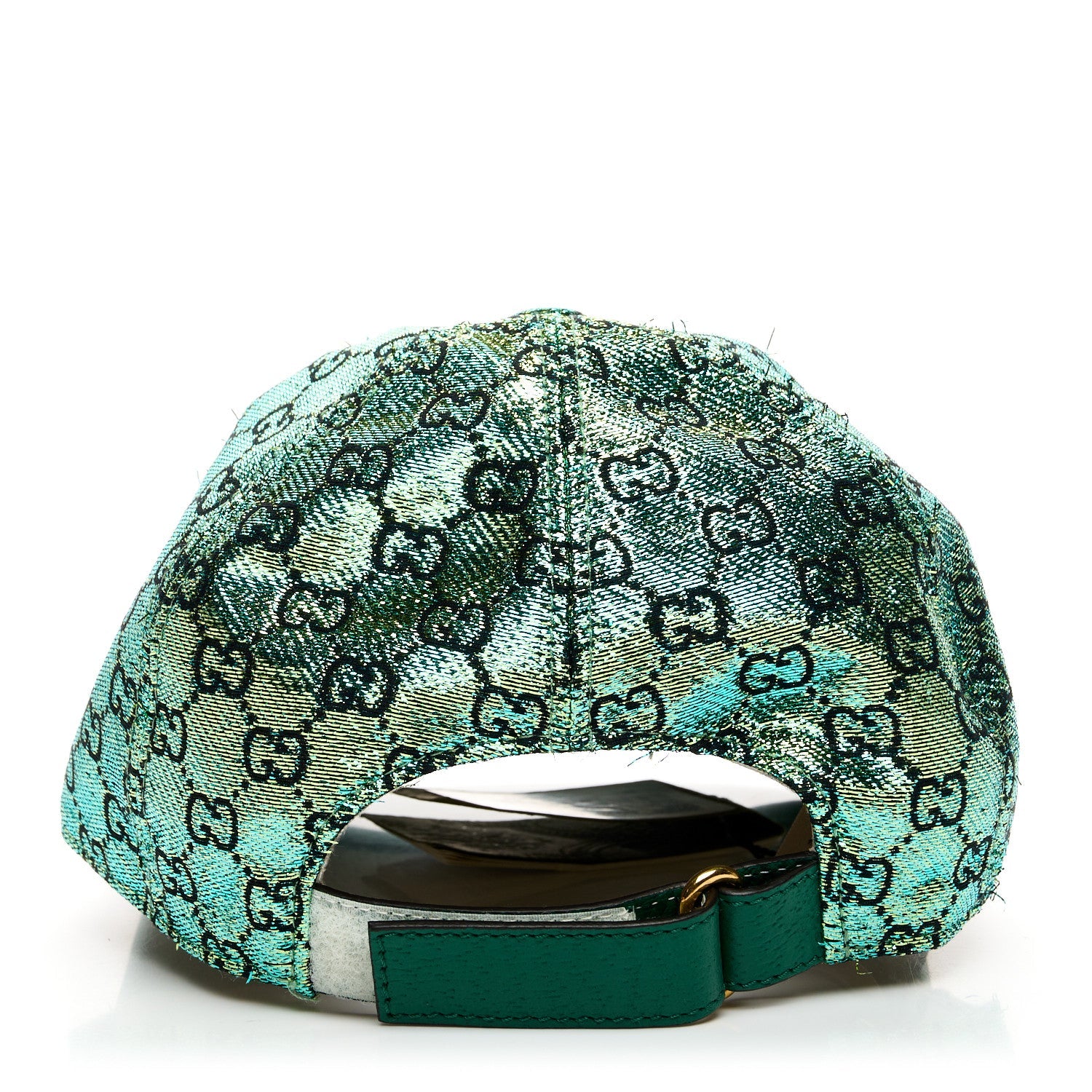Silk Blend Jacquard Monogram Santa Barbara Baseball Hat S Green Black Radiant