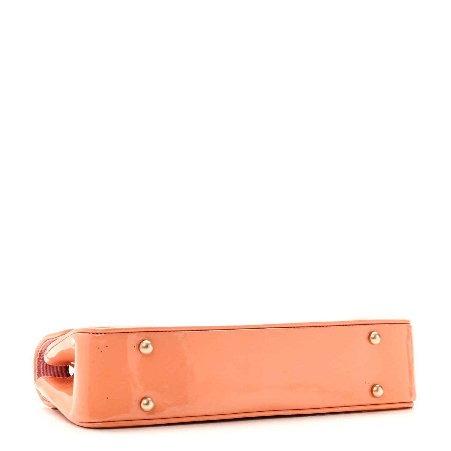Patent Calfskin Scallop Quilted Single Flap Pink