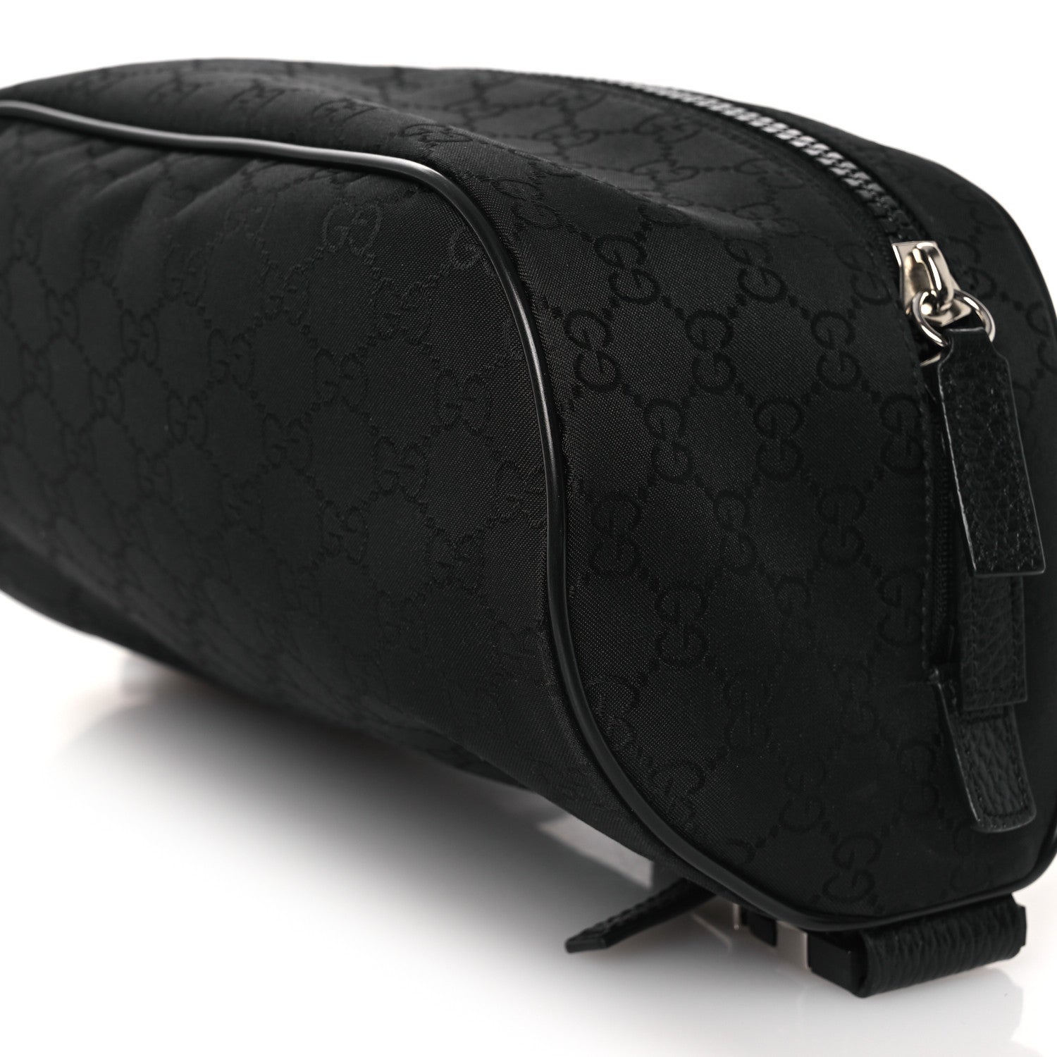 Nylon Monogram Fanny Pack Belt Bag Black
