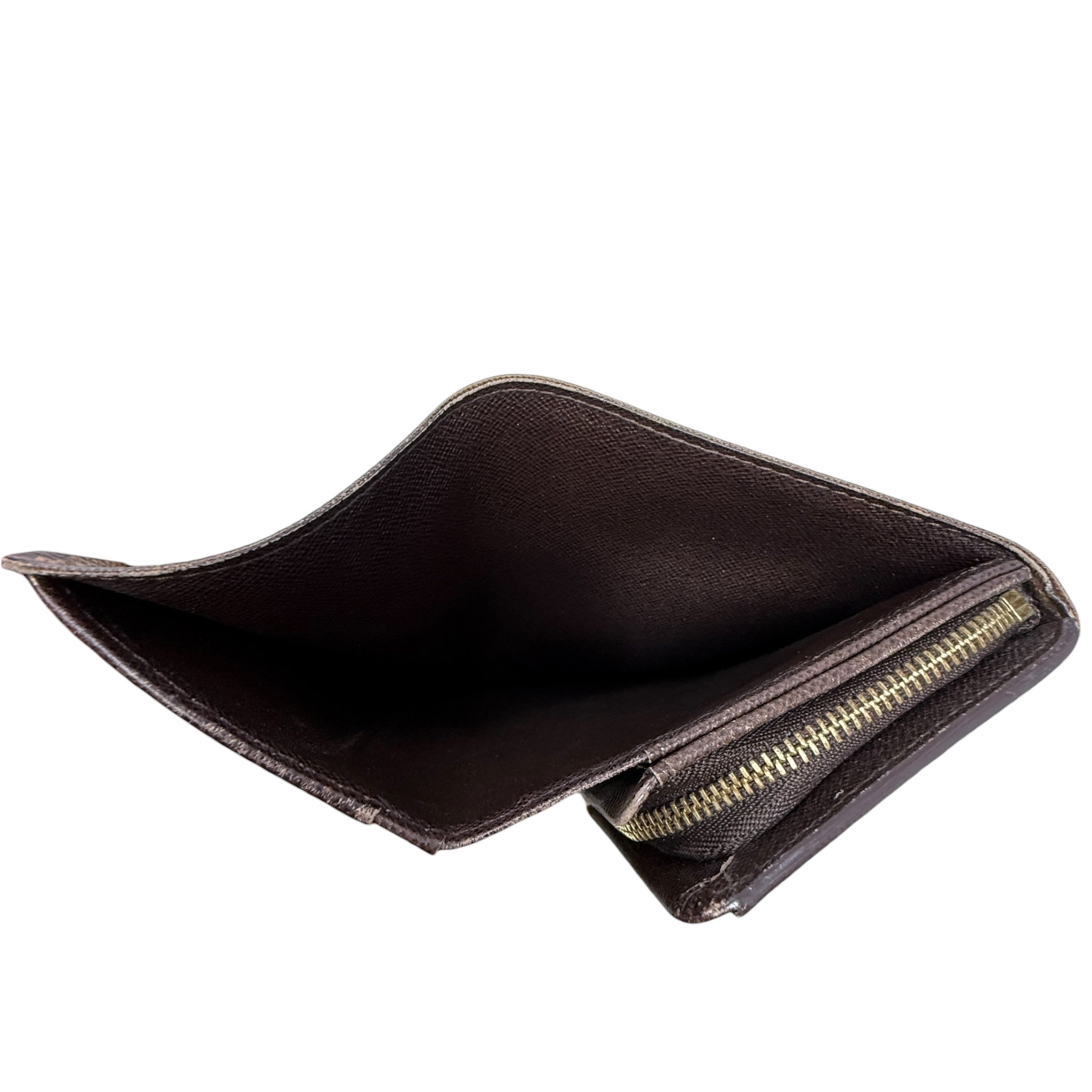 Damier Ebene Porte-Monnaie Tresor Wallet Luxury Designer By Louis Vuitton, Size: Large