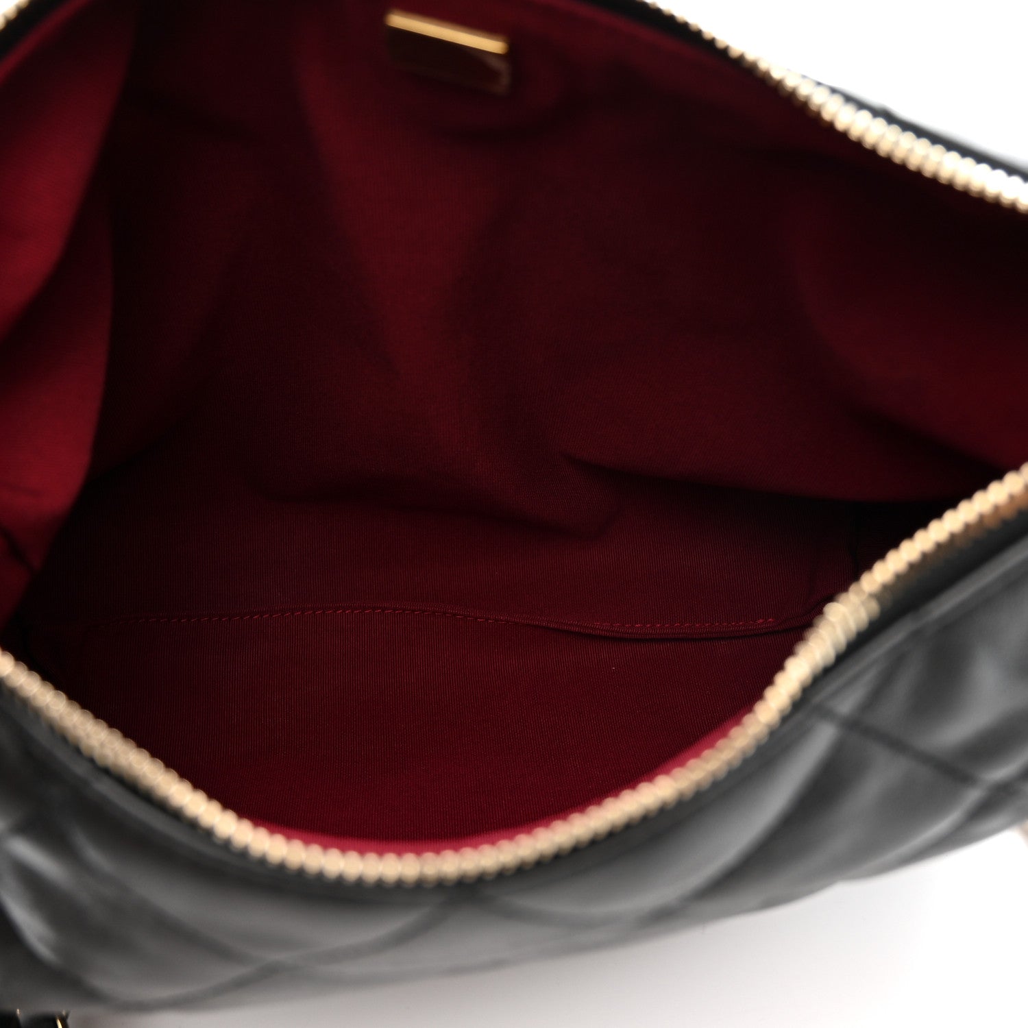 Lambskin Quilted Maxi Hobo Black