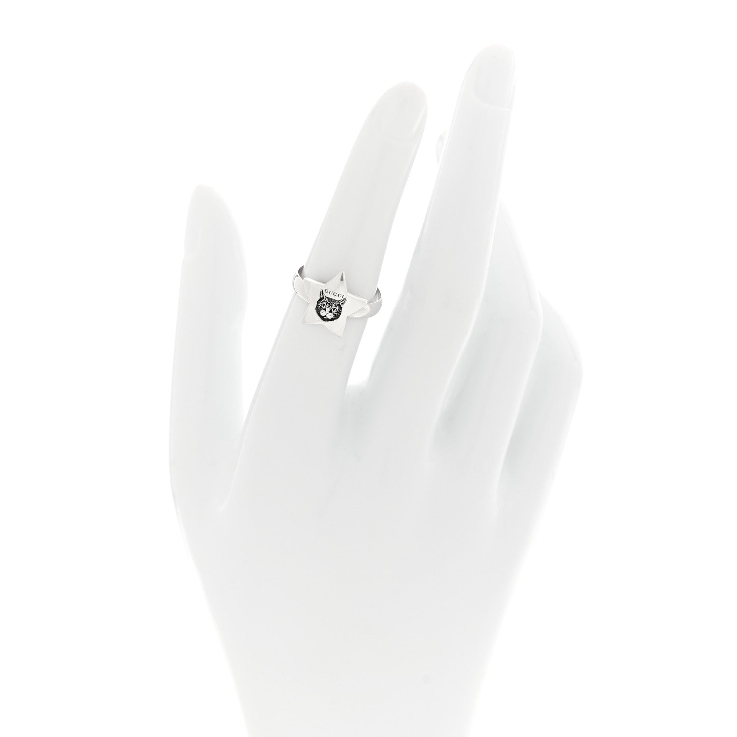 Sterling Silver Blind for Love Star Cat Ring 51 5.75